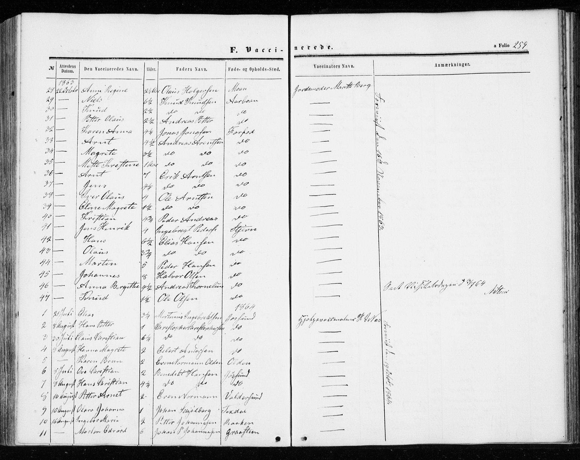 Ministerialprotokoller, klokkerbøker og fødselsregistre - Sør-Trøndelag, SAT/A-1456/655/L0678: Parish register (official) no. 655A07, 1861-1873, p. 259