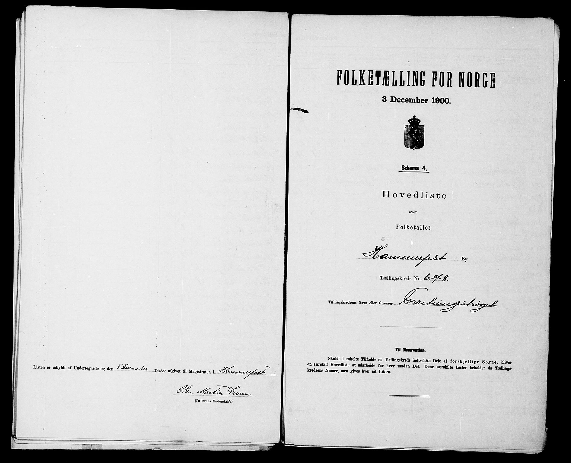 SATØ, 1900 census for Hammerfest, 1900, p. 11