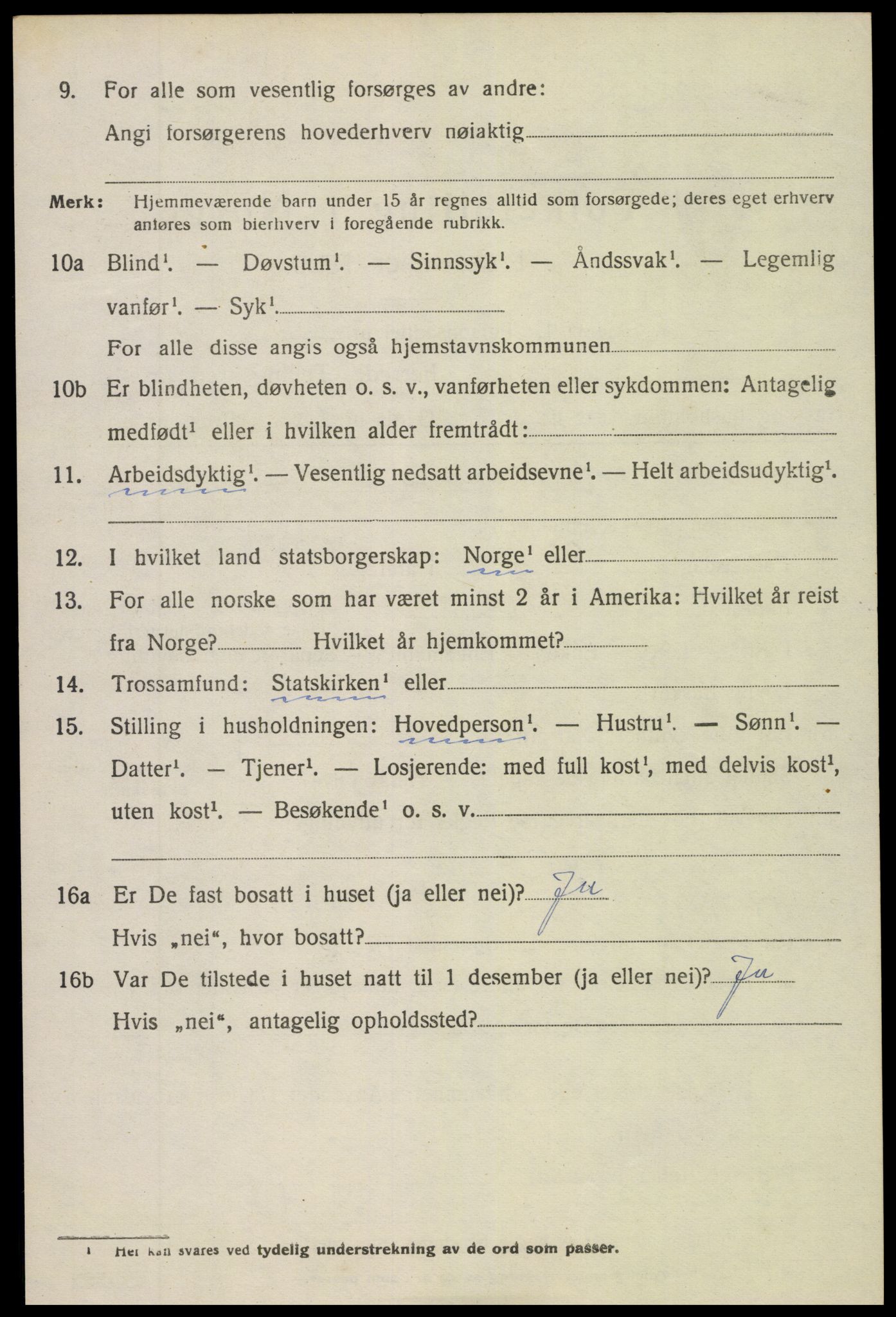 SAK, 1920 census for Holt, 1920, p. 5195