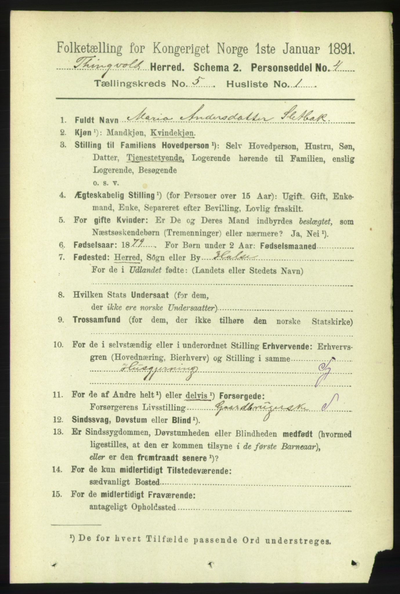 RA, 1891 census for 1560 Tingvoll, 1891, p. 2054