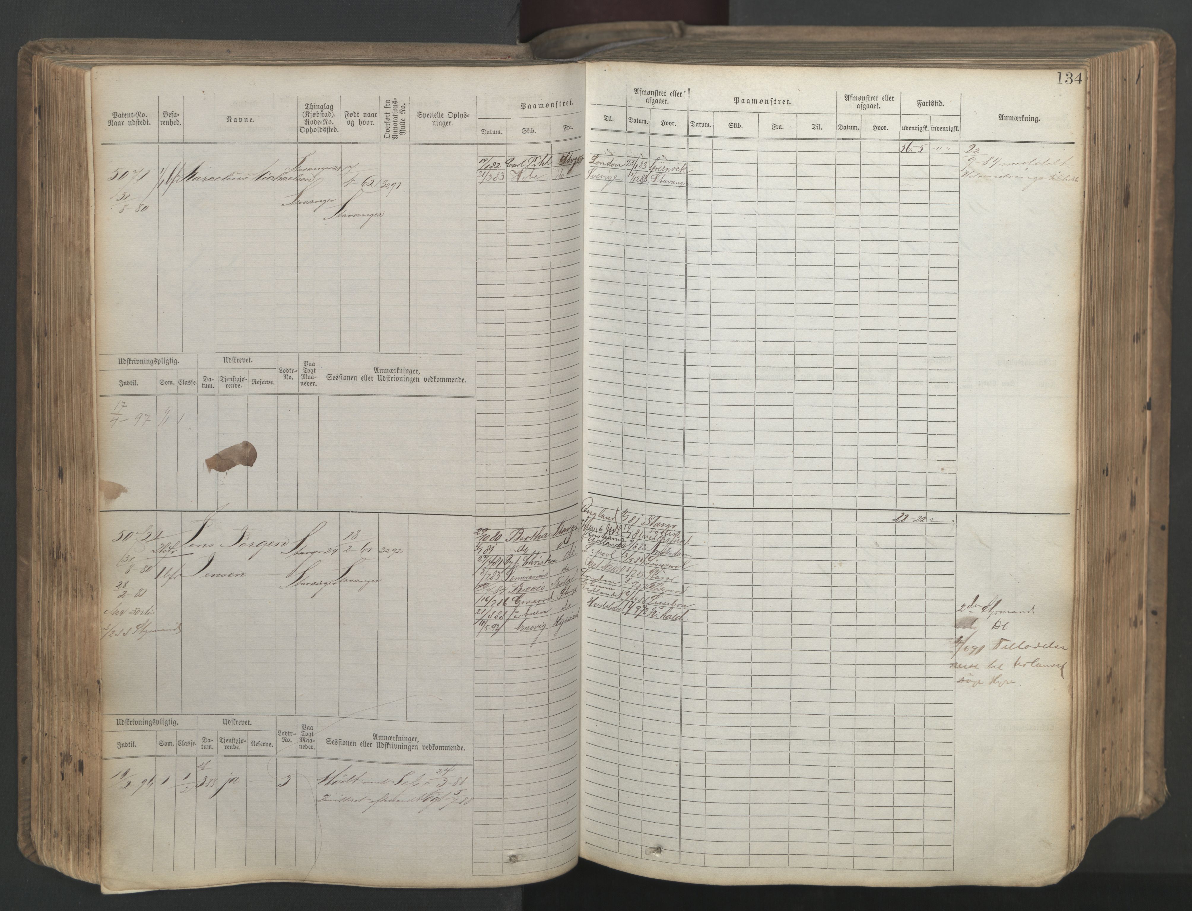 Stavanger sjømannskontor, AV/SAST-A-102006/F/Fb/Fbb/L0020: Sjøfartshovedrulle patnentnr. 4803-6004 (dublett), 1879, p. 139