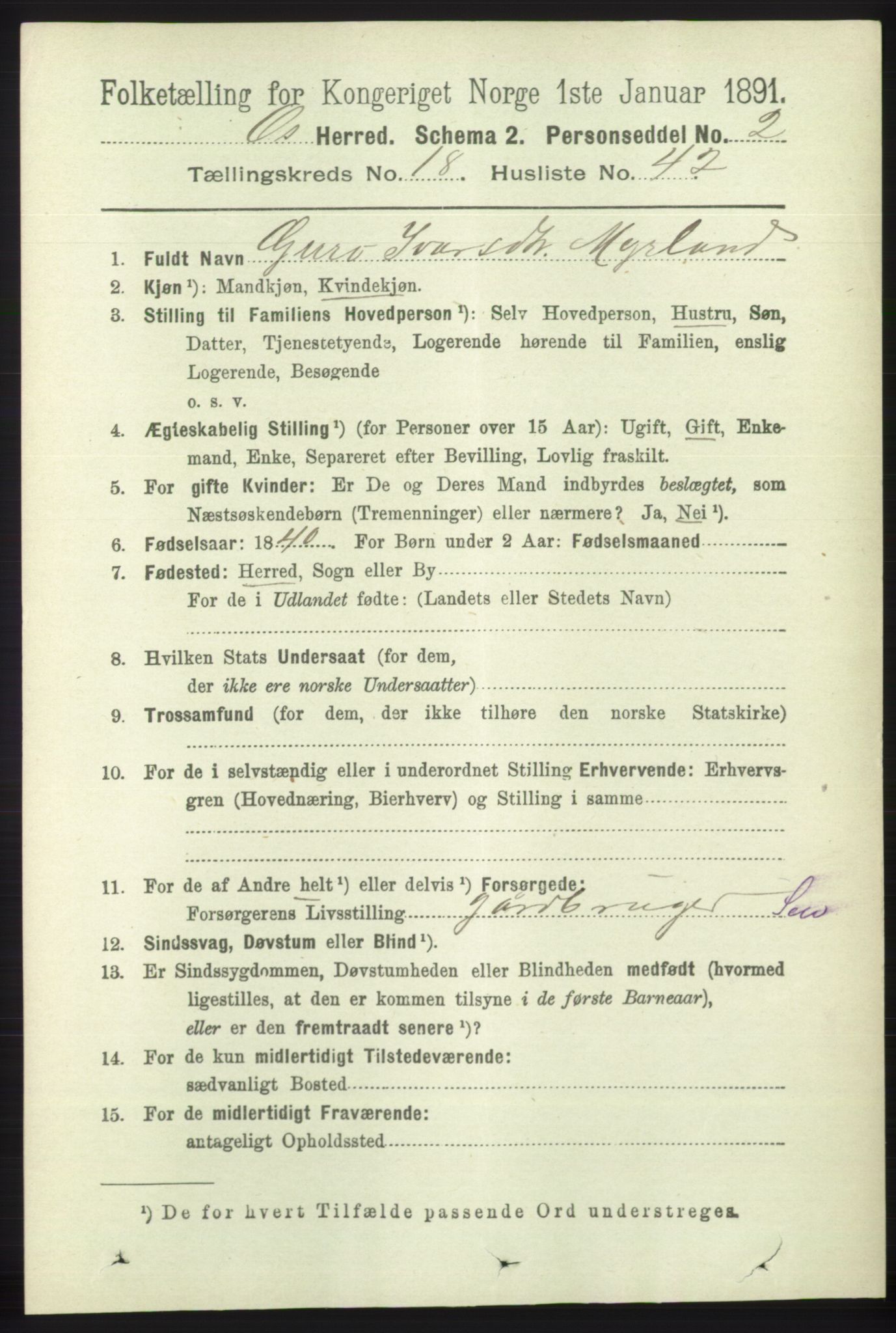 RA, 1891 census for 1243 Os, 1891, p. 4155