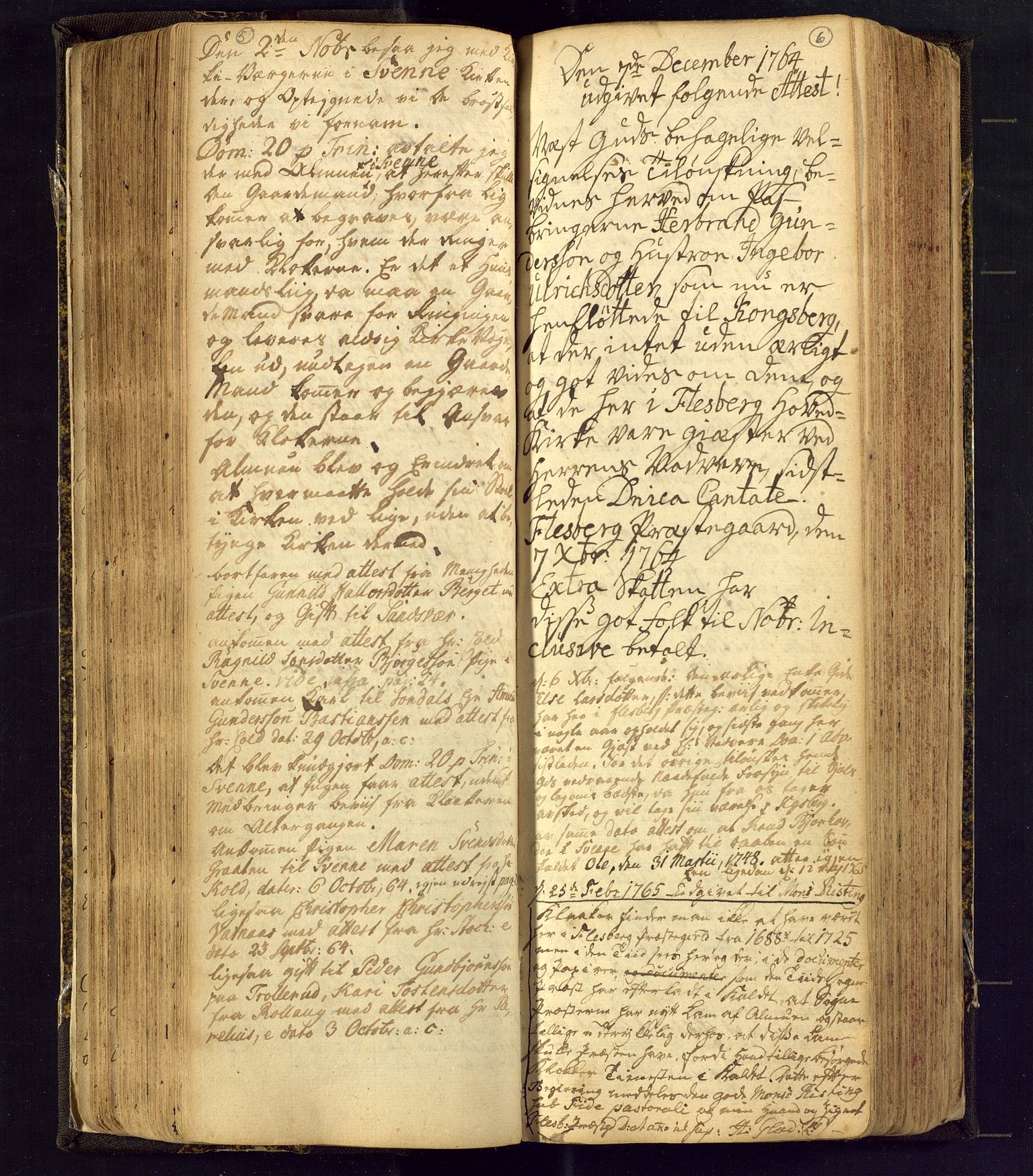 Flesberg kirkebøker, AV/SAKO-A-18/F/Fa/L0002: Parish register (official) no. I 2, 1726-1747, p. 5-6