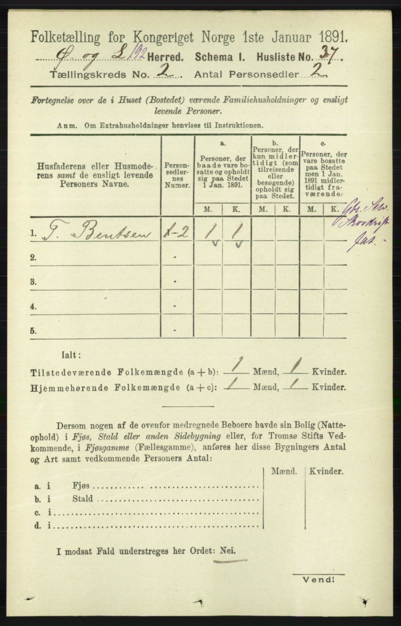 RA, 1891 census for 1021 Øyslebø og Laudal, 1891, p. 467