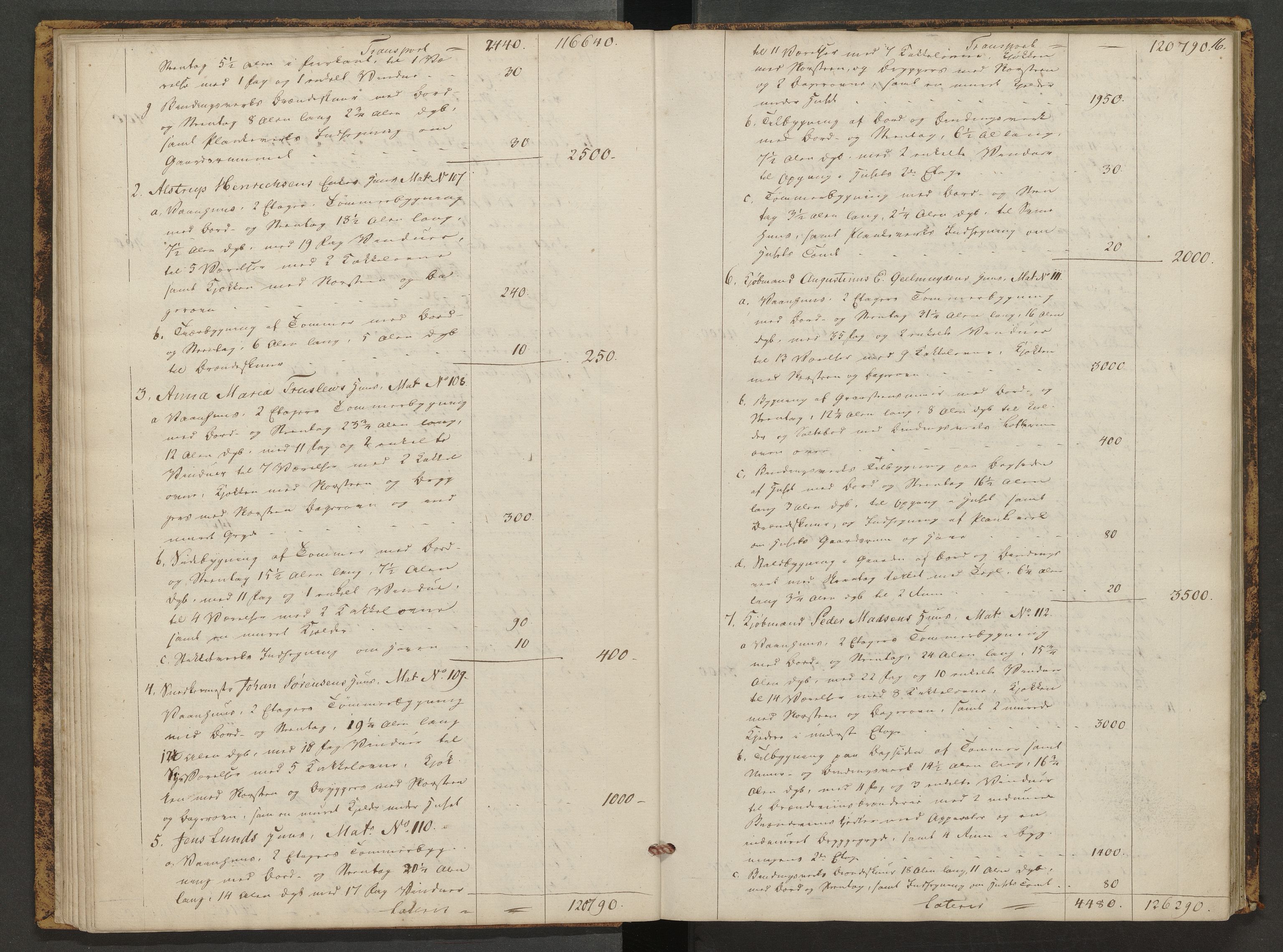 Norges Brannkasse Arendal, AV/SAK-2241-0002/F/Fa/L0017: Branntakstprotokoll nr. 14, 1837-1845