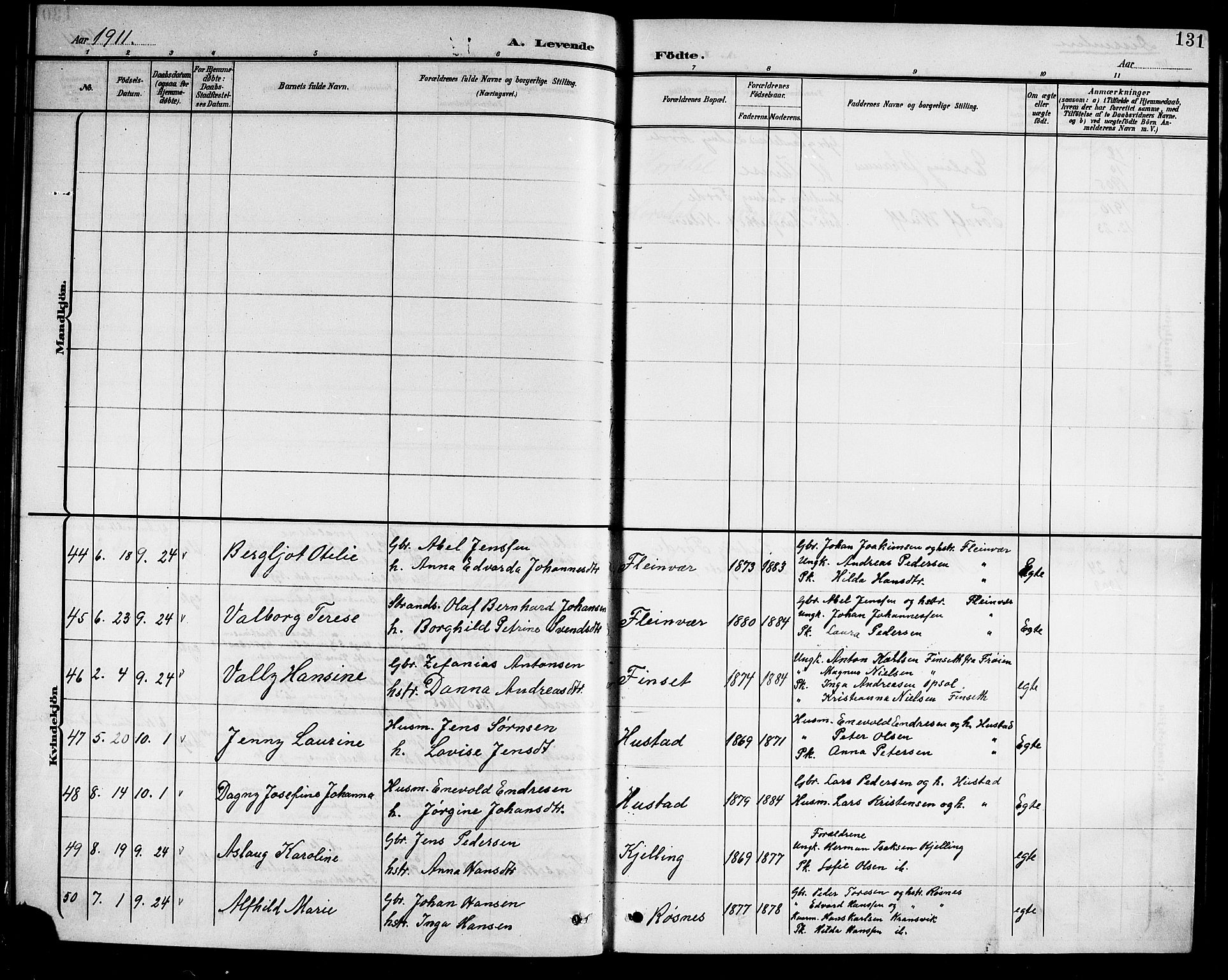 Ministerialprotokoller, klokkerbøker og fødselsregistre - Nordland, SAT/A-1459/805/L0109: Parish register (copy) no. 805C05, 1900-1911, p. 131