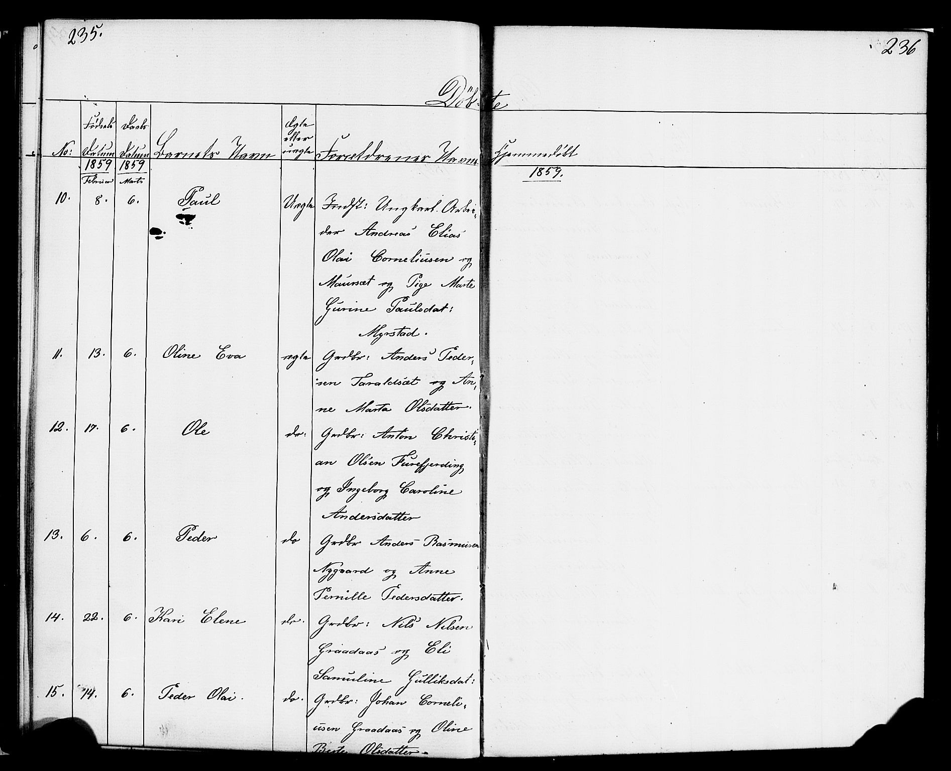 Hornindal sokneprestembete, AV/SAB-A-82401/H/Haa/Haaa/L0001: Parish register (official) no. A 1, 1837-1866, p. 236-237