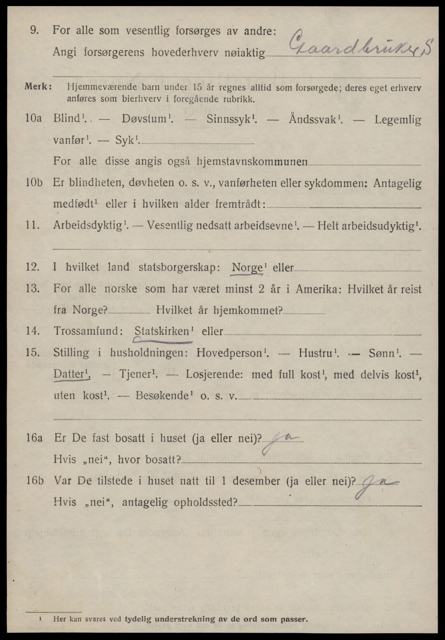 SAT, 1920 census for Stordal, 1920, p. 1541