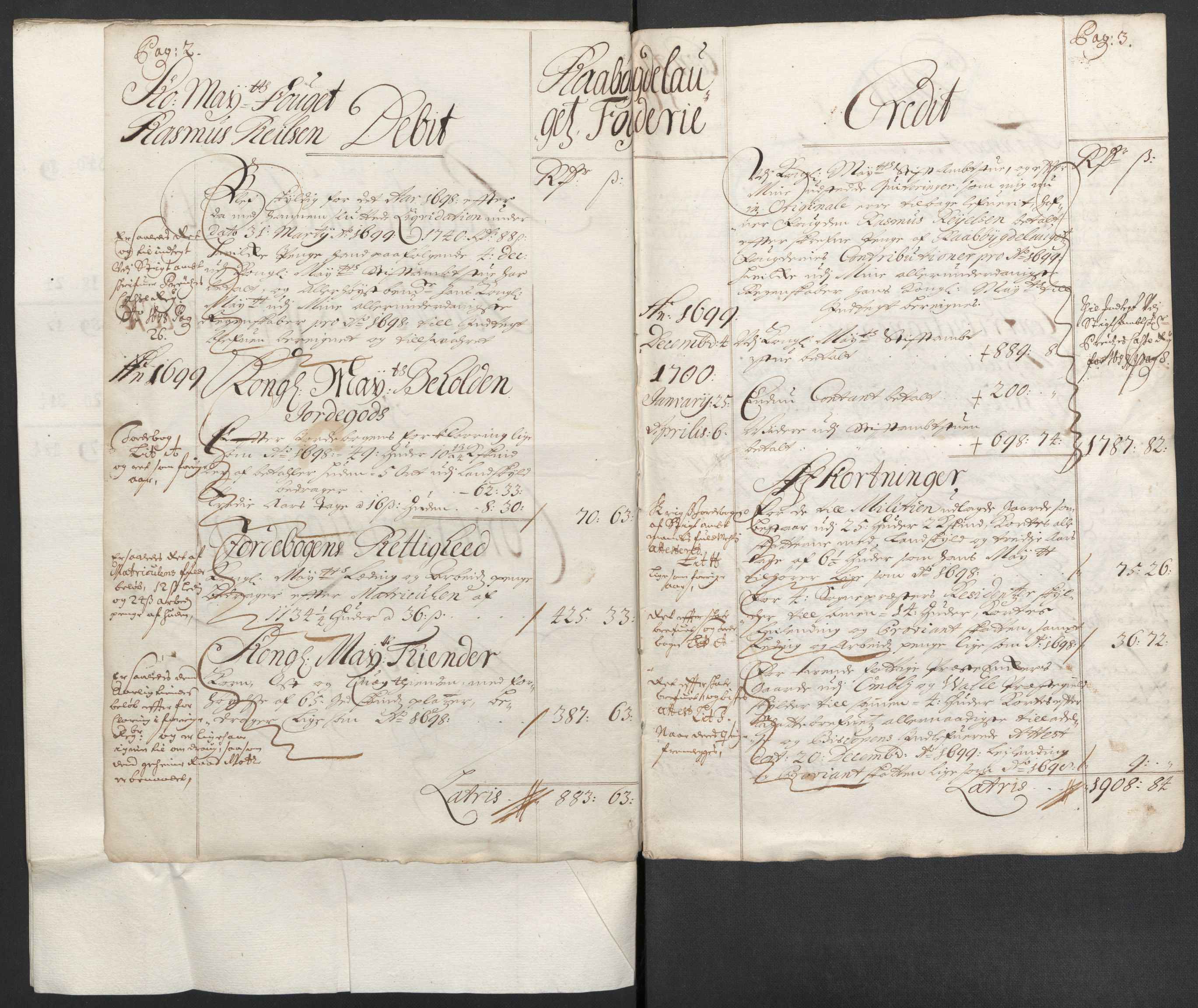 Rentekammeret inntil 1814, Reviderte regnskaper, Fogderegnskap, AV/RA-EA-4092/R40/L2445: Fogderegnskap Råbyggelag, 1697-1699, p. 218