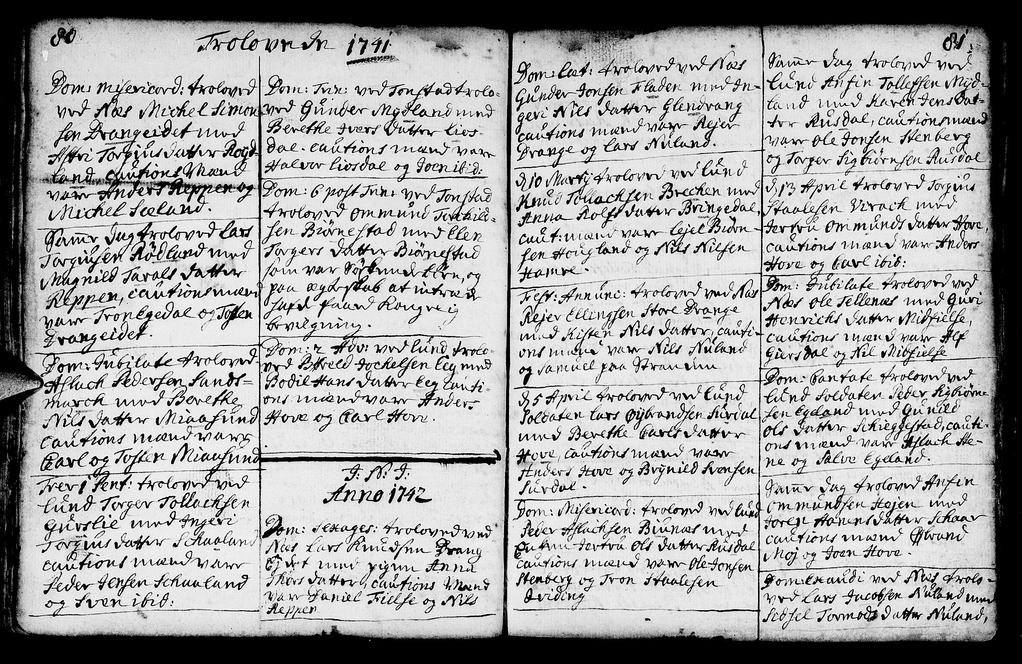 Lund sokneprestkontor, SAST/A-101809/S06/L0002: Parish register (official) no. A 2, 1738-1760, p. 80-81