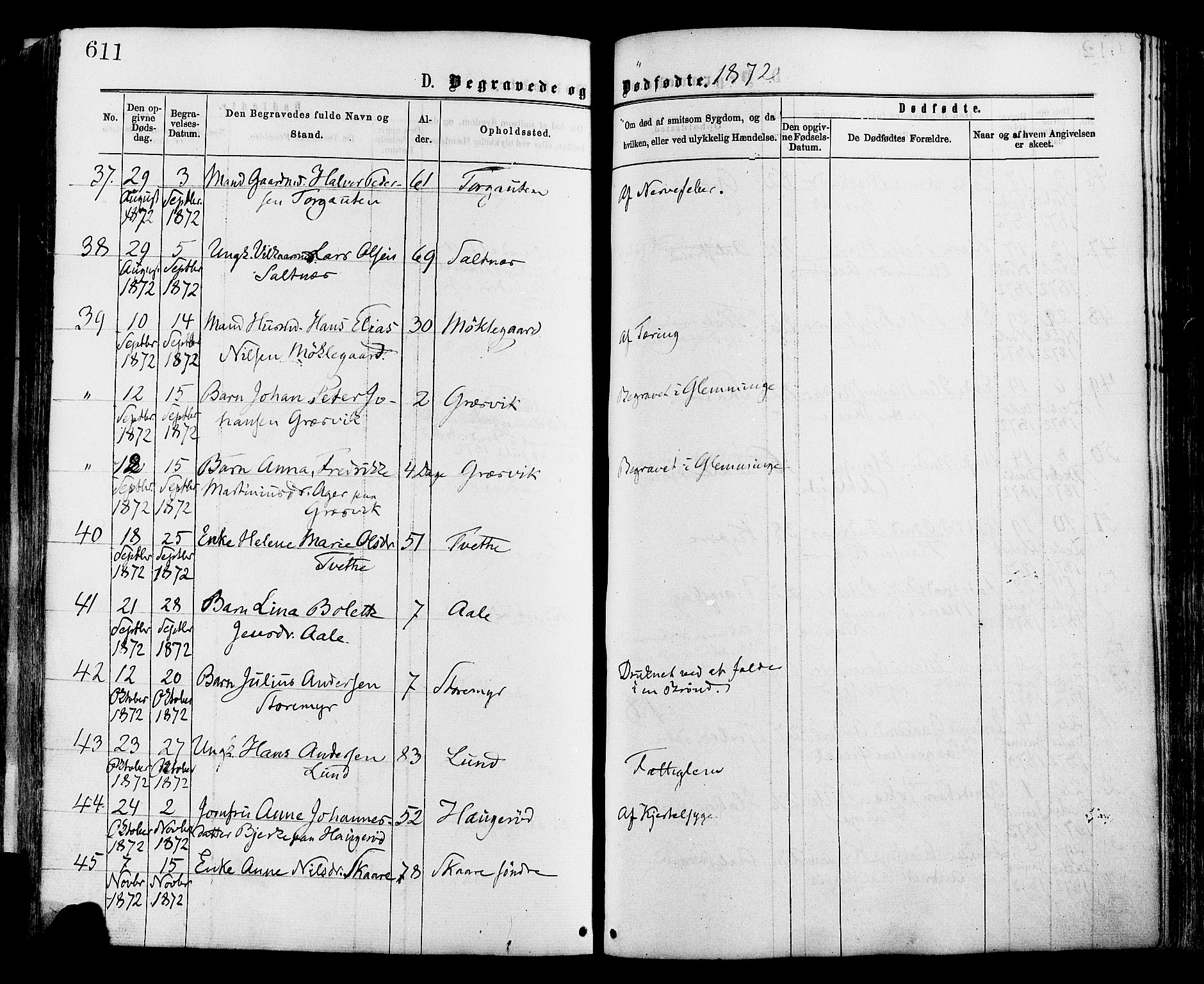 Onsøy prestekontor Kirkebøker, AV/SAO-A-10914/F/Fa/L0004: Parish register (official) no. I 4, 1861-1877, p. 611