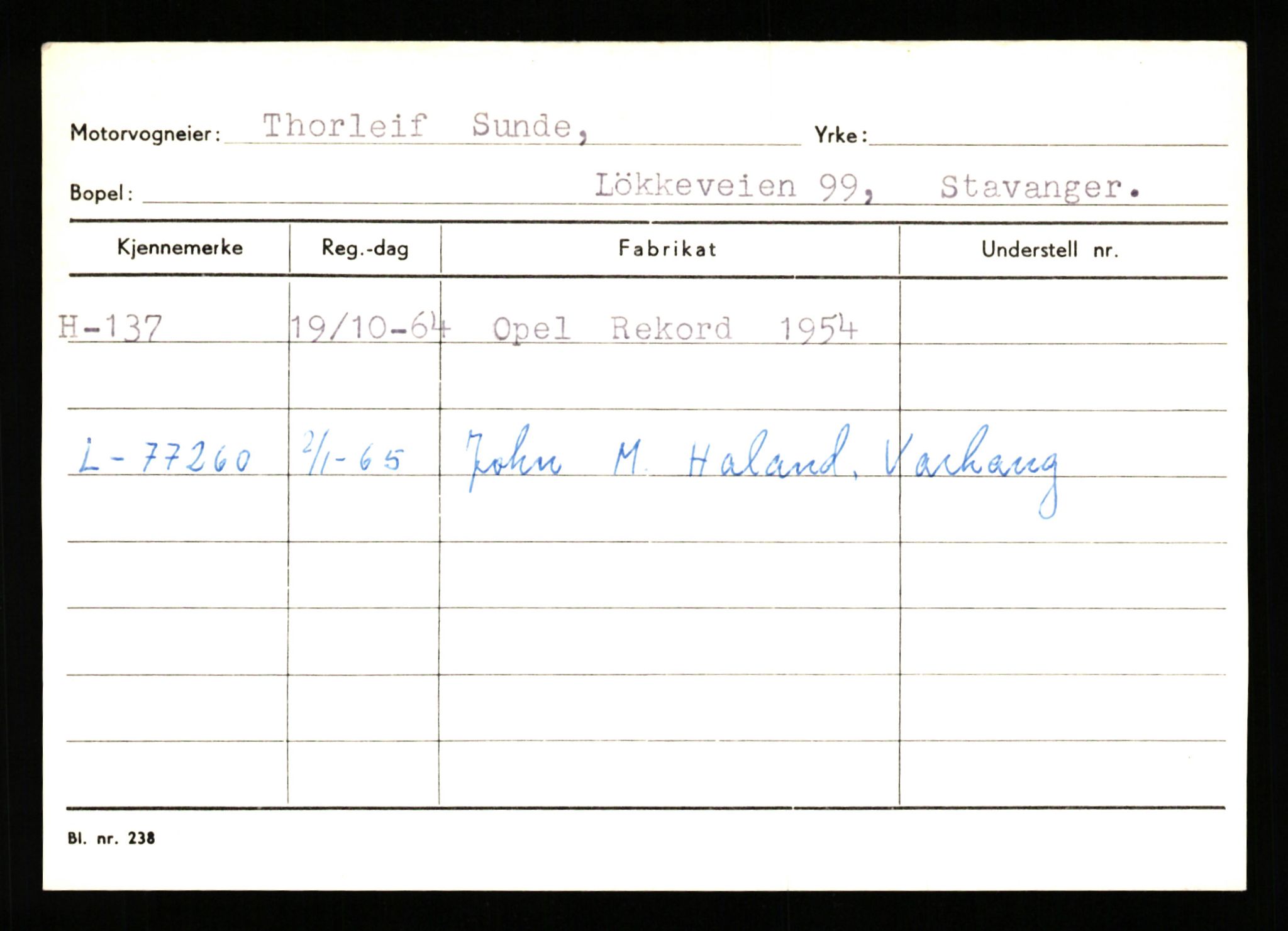 Stavanger trafikkstasjon, AV/SAST-A-101942/0/G/L0001: Registreringsnummer: 0 - 5782, 1930-1971, p. 77