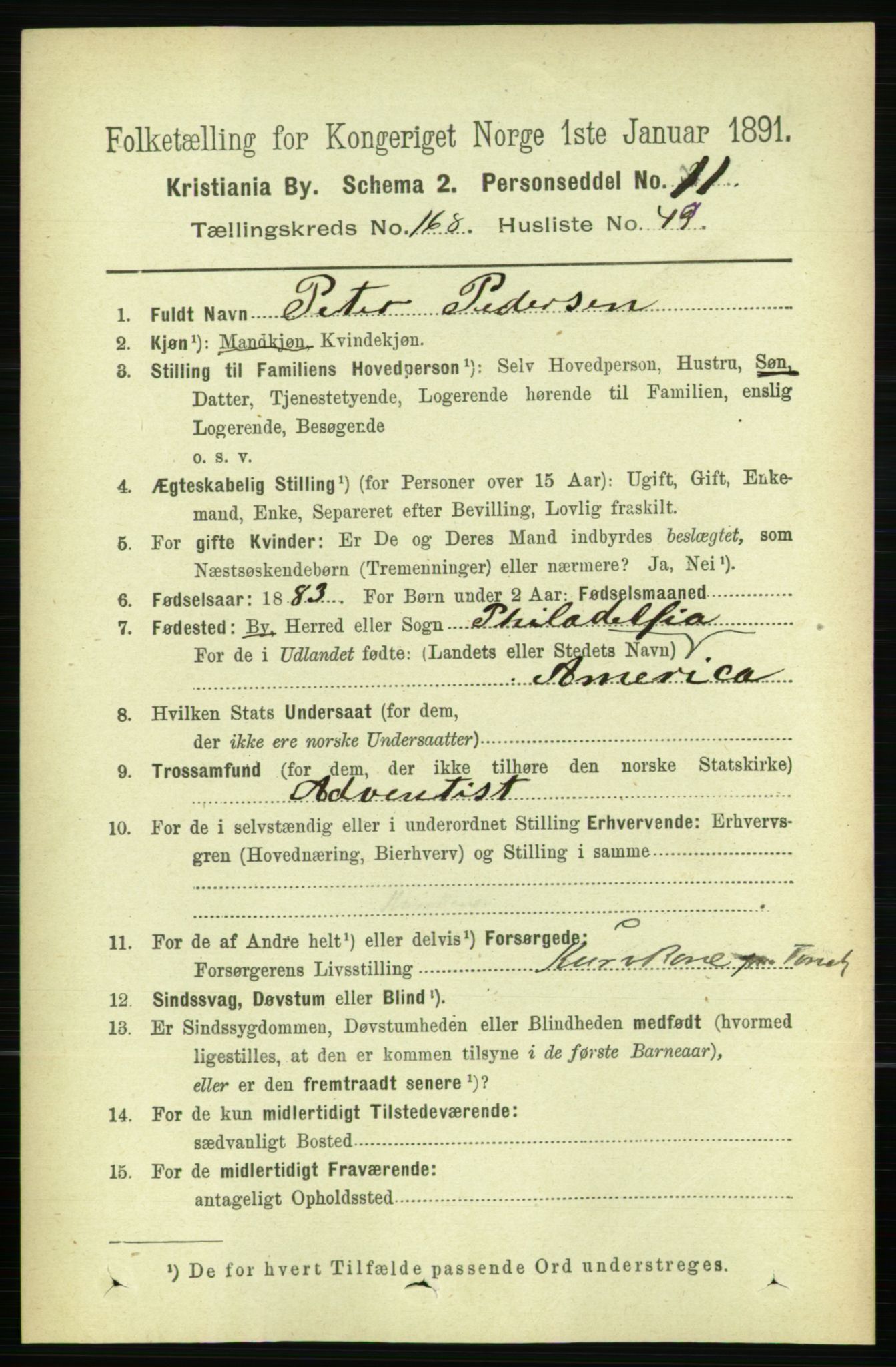 RA, 1891 census for 0301 Kristiania, 1891, p. 98718
