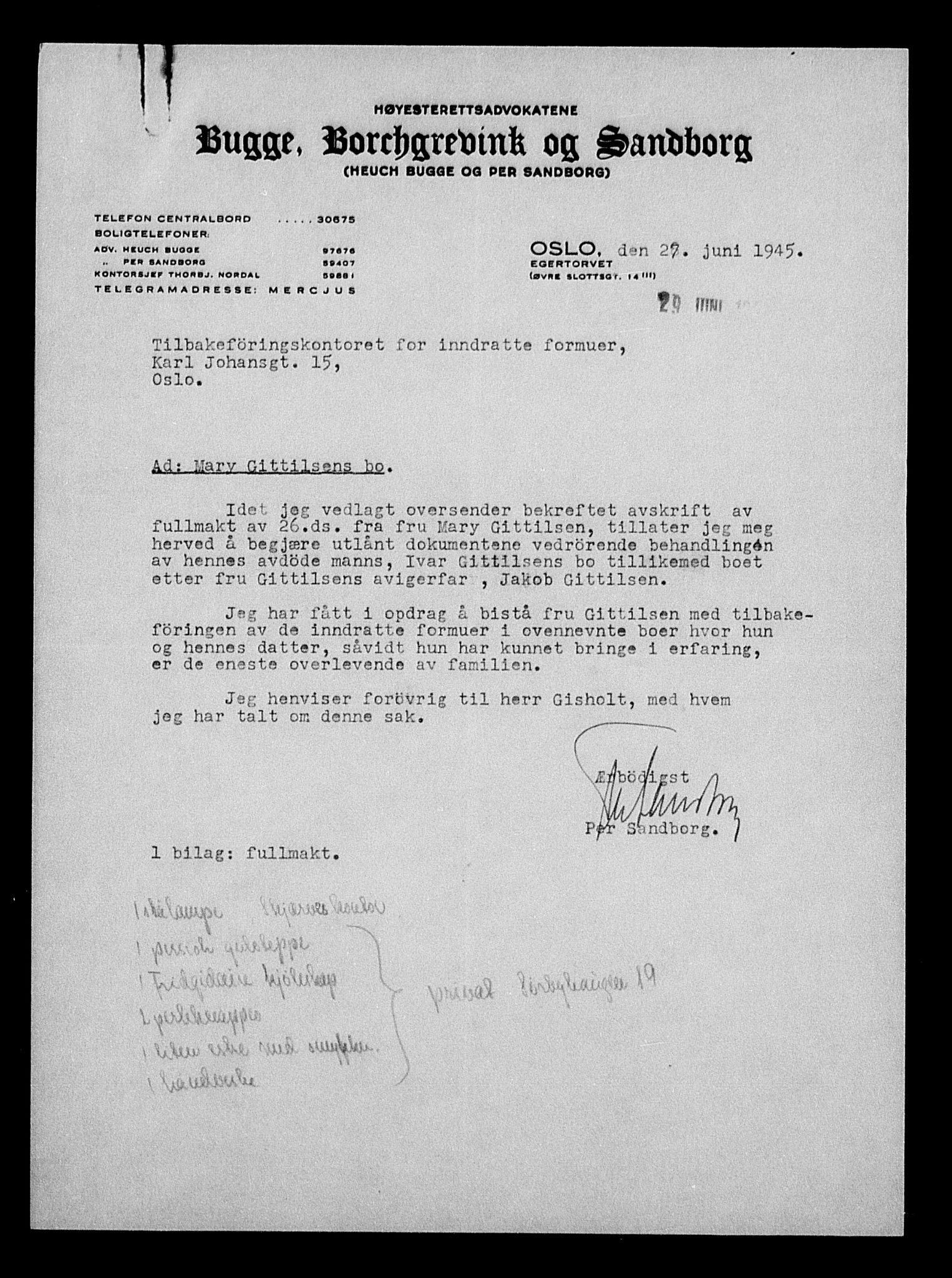 Justisdepartementet, Tilbakeføringskontoret for inndratte formuer, RA/S-1564/H/Hc/Hcc/L0937: --, 1945-1947, p. 526