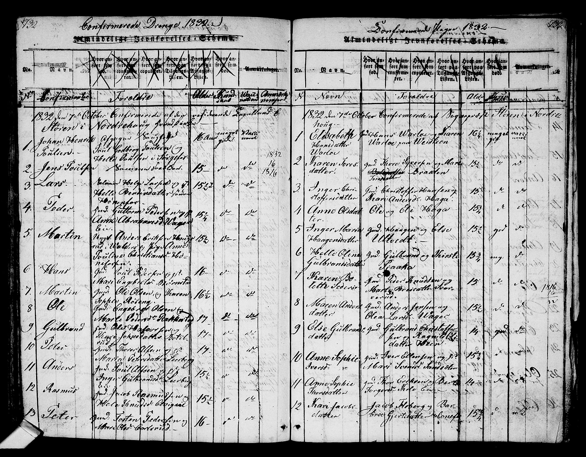 Norderhov kirkebøker, AV/SAKO-A-237/G/Ga/L0002: Parish register (copy) no. I 2, 1814-1867, p. 732-733