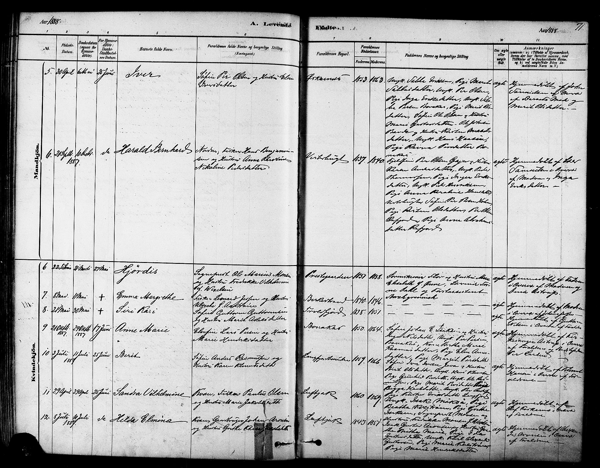 Tana sokneprestkontor, AV/SATØ-S-1334/H/Ha/L0004kirke: Parish register (official) no. 4, 1878-1891, p. 71