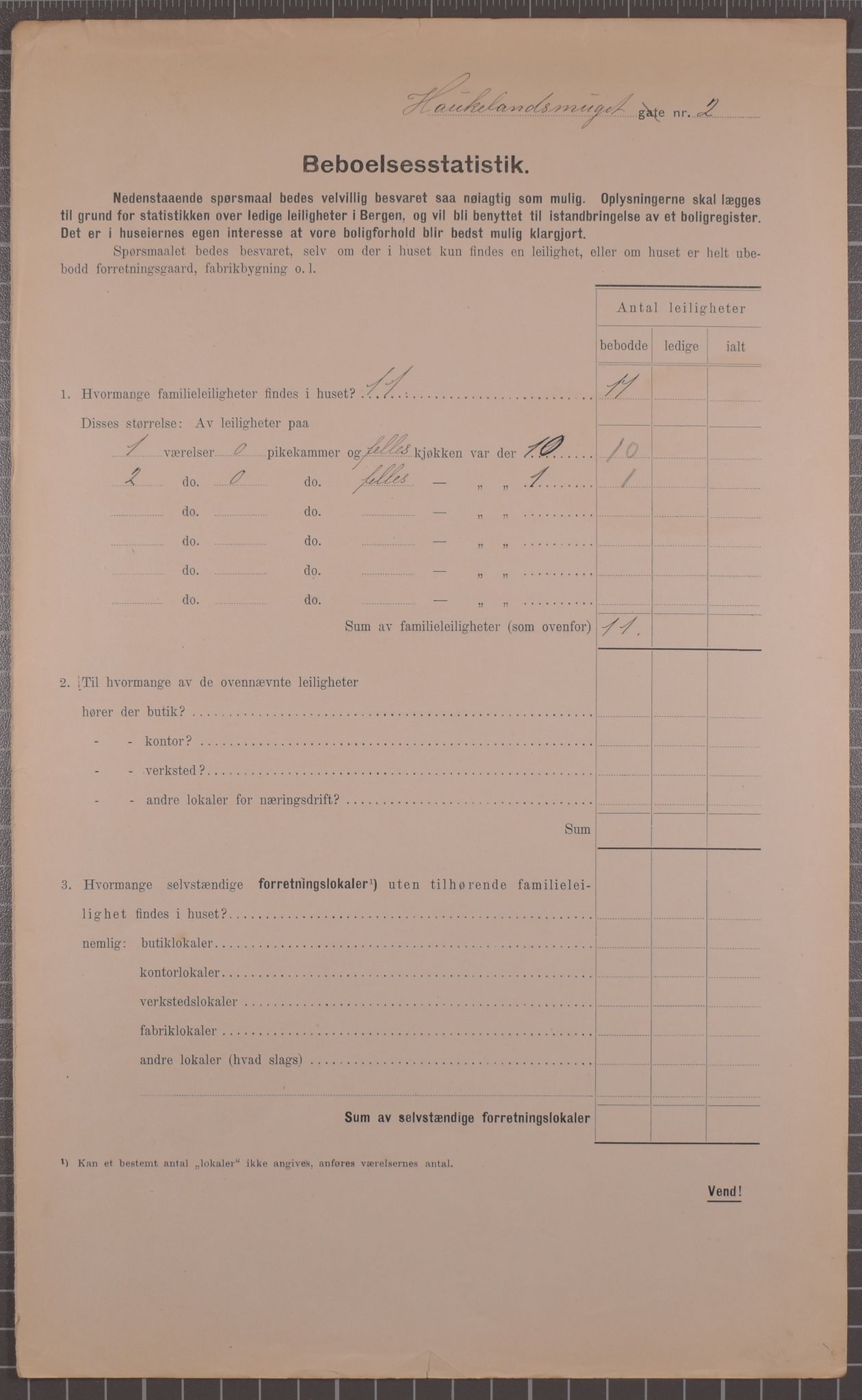 SAB, Municipal Census 1912 for Bergen, 1912, p. 1731