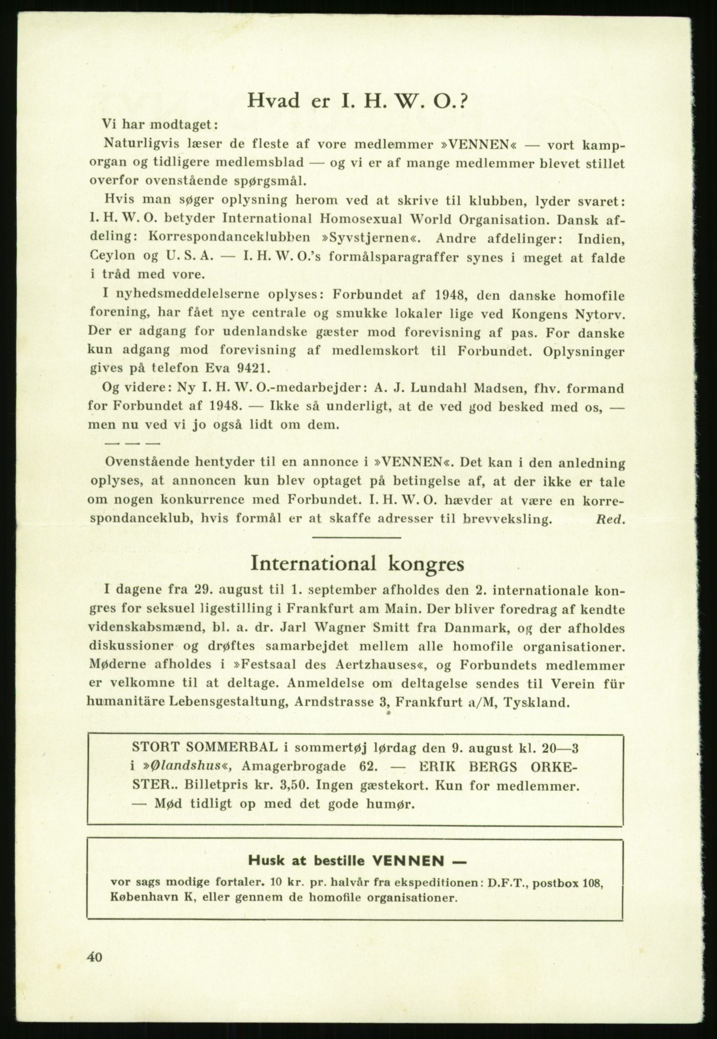 Det Norske Forbundet av 1948/Landsforeningen for Lesbisk og Homofil Frigjøring, AV/RA-PA-1216/E/Eb/L0001: Intern informasjon, 1952-1991, p. 4