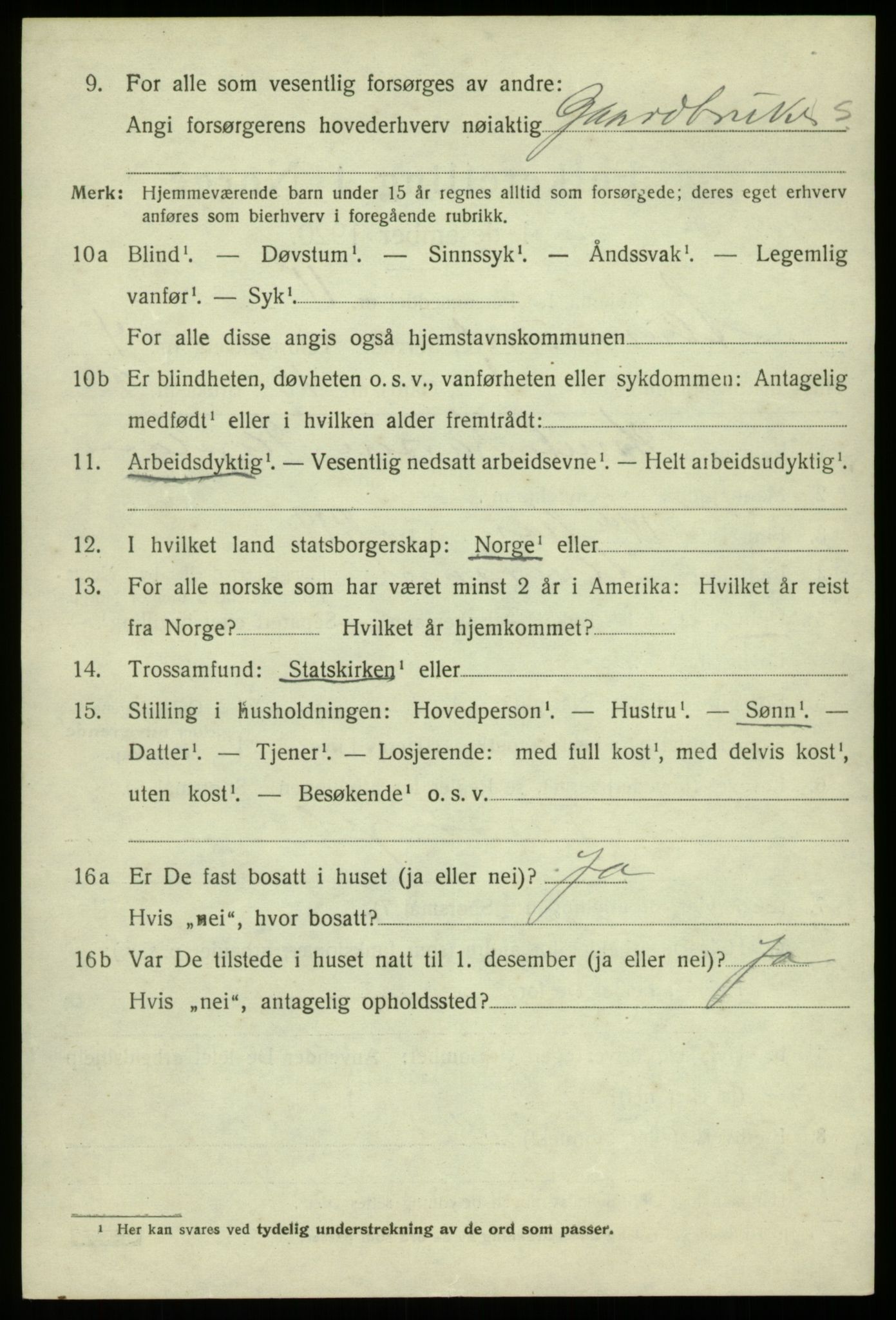 SAB, 1920 census for Alversund, 1920, p. 2679