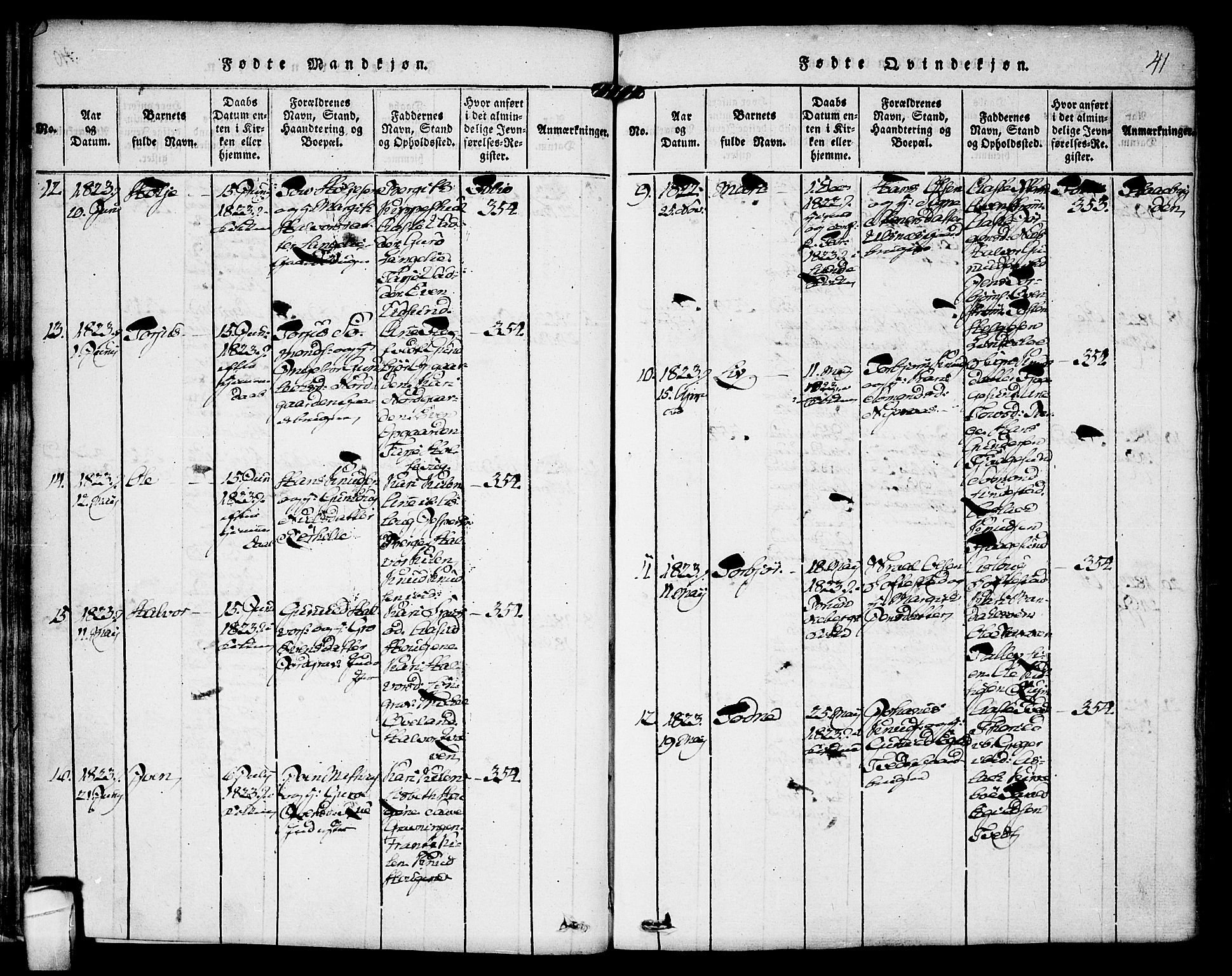 Kviteseid kirkebøker, AV/SAKO-A-276/F/Fa/L0005: Parish register (official) no. I 5, 1815-1836, p. 41