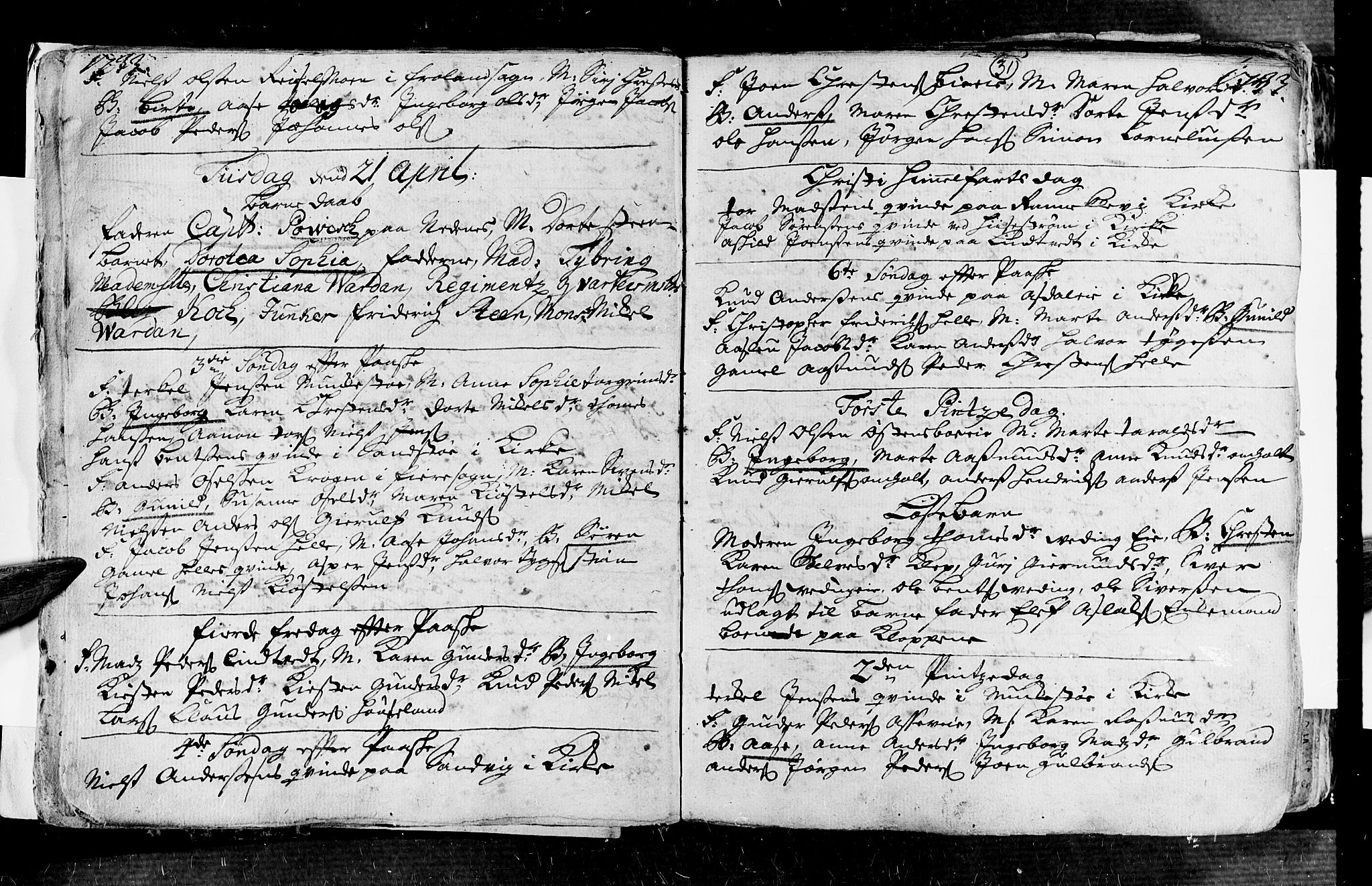 Øyestad sokneprestkontor, AV/SAK-1111-0049/F/Fa/L0004: Parish register (official) no. A 4, 1730-1750, p. 31