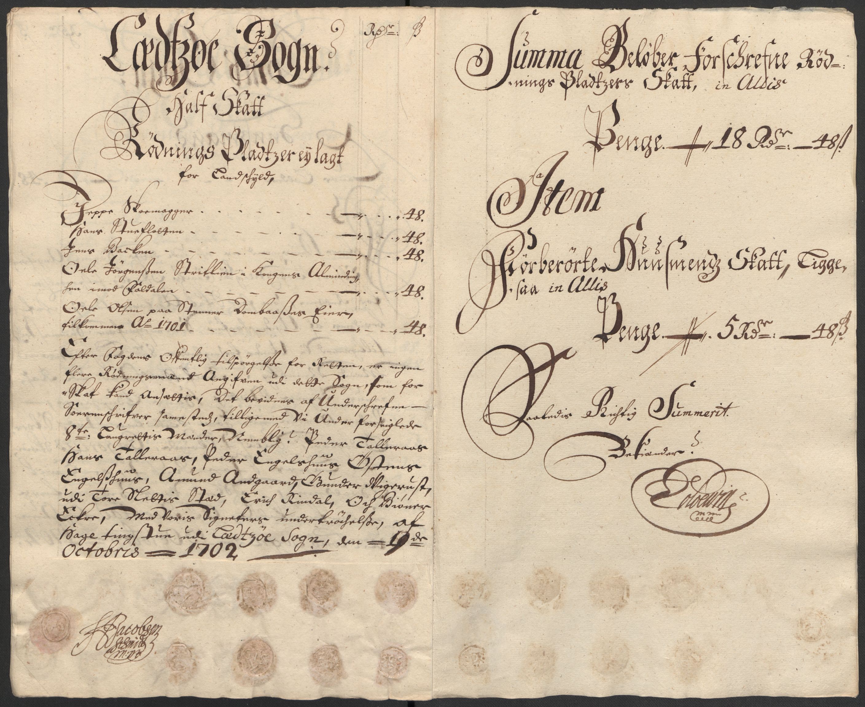 Rentekammeret inntil 1814, Reviderte regnskaper, Fogderegnskap, RA/EA-4092/R17/L1175: Fogderegnskap Gudbrandsdal, 1702, p. 120