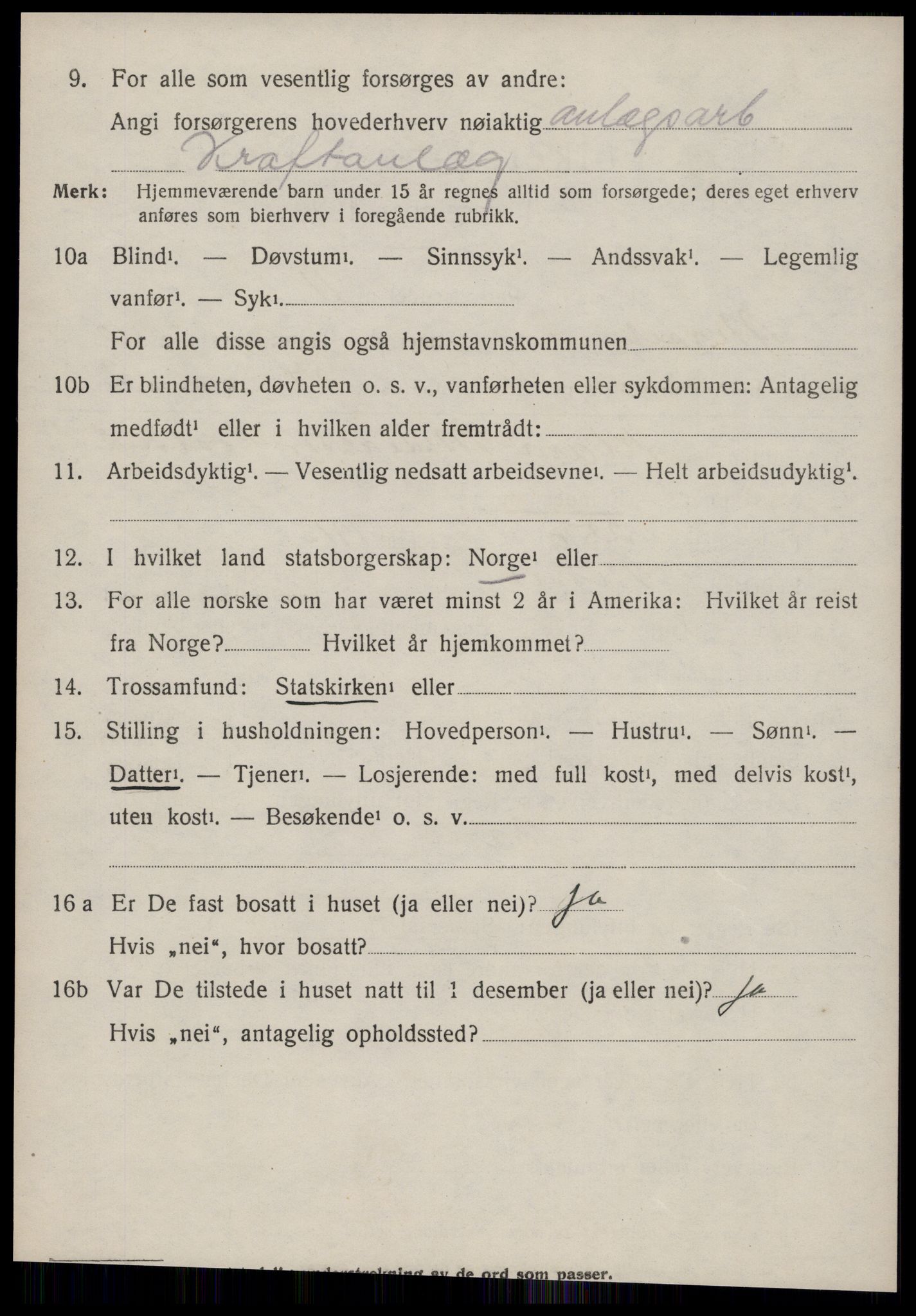 SAT, 1920 census for Nesset, 1920, p. 2907