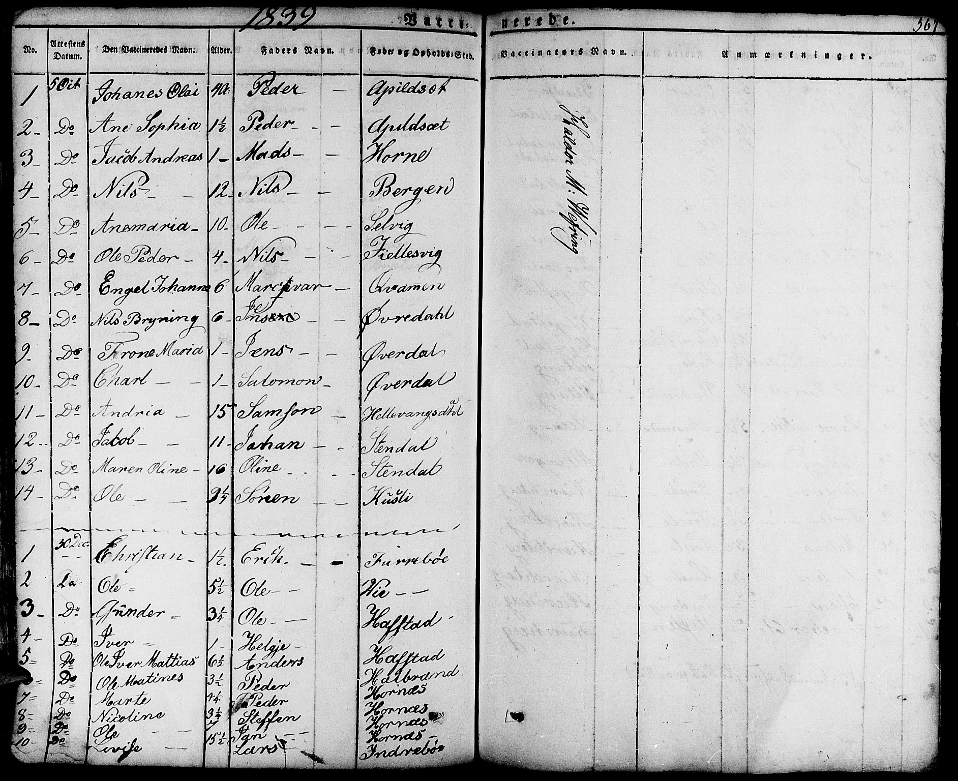 Førde sokneprestembete, AV/SAB-A-79901/H/Haa/Haaa/L0006: Parish register (official) no. A 6, 1821-1842, p. 567