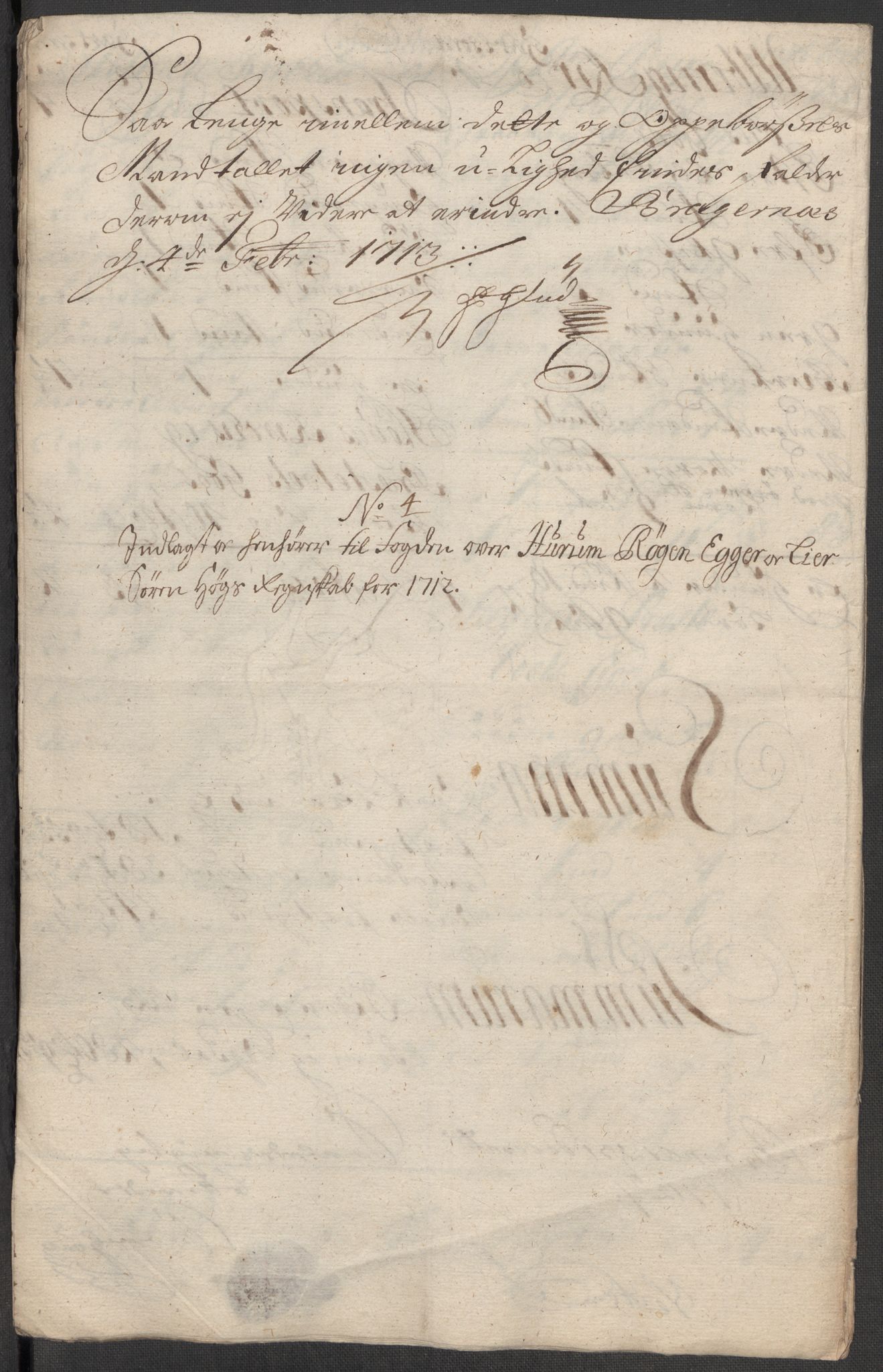 Rentekammeret inntil 1814, Reviderte regnskaper, Fogderegnskap, RA/EA-4092/R31/L1707: Fogderegnskap Hurum, Røyken, Eiker, Lier og Buskerud, 1712, p. 177