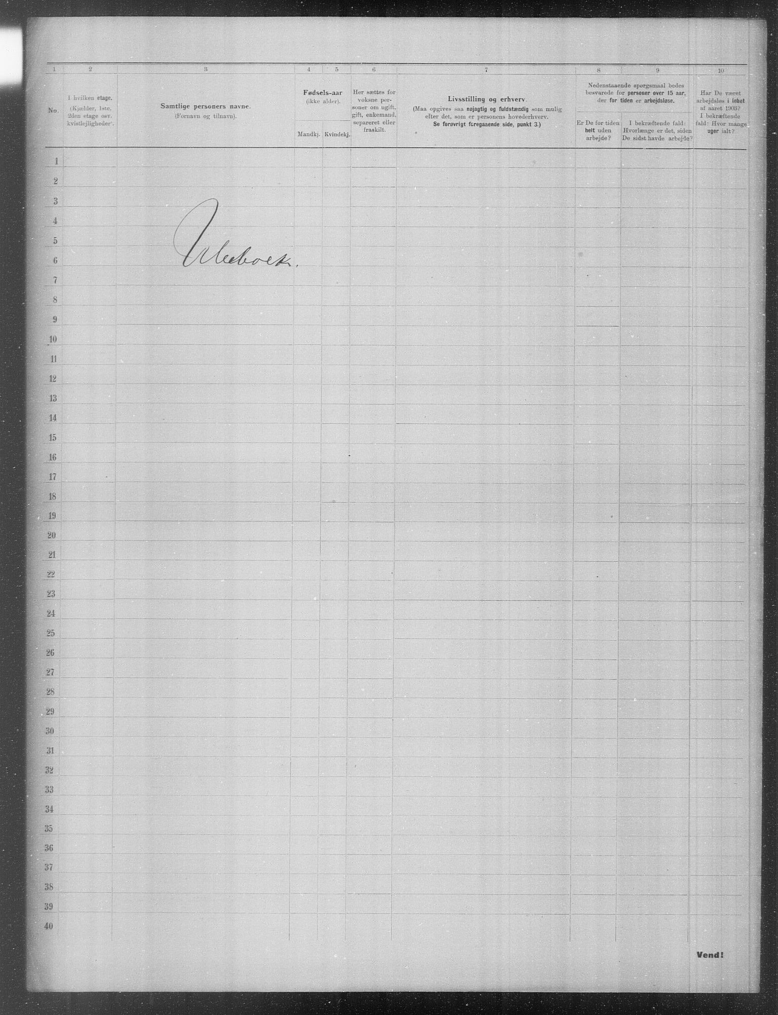 OBA, Municipal Census 1903 for Kristiania, 1903, p. 24565