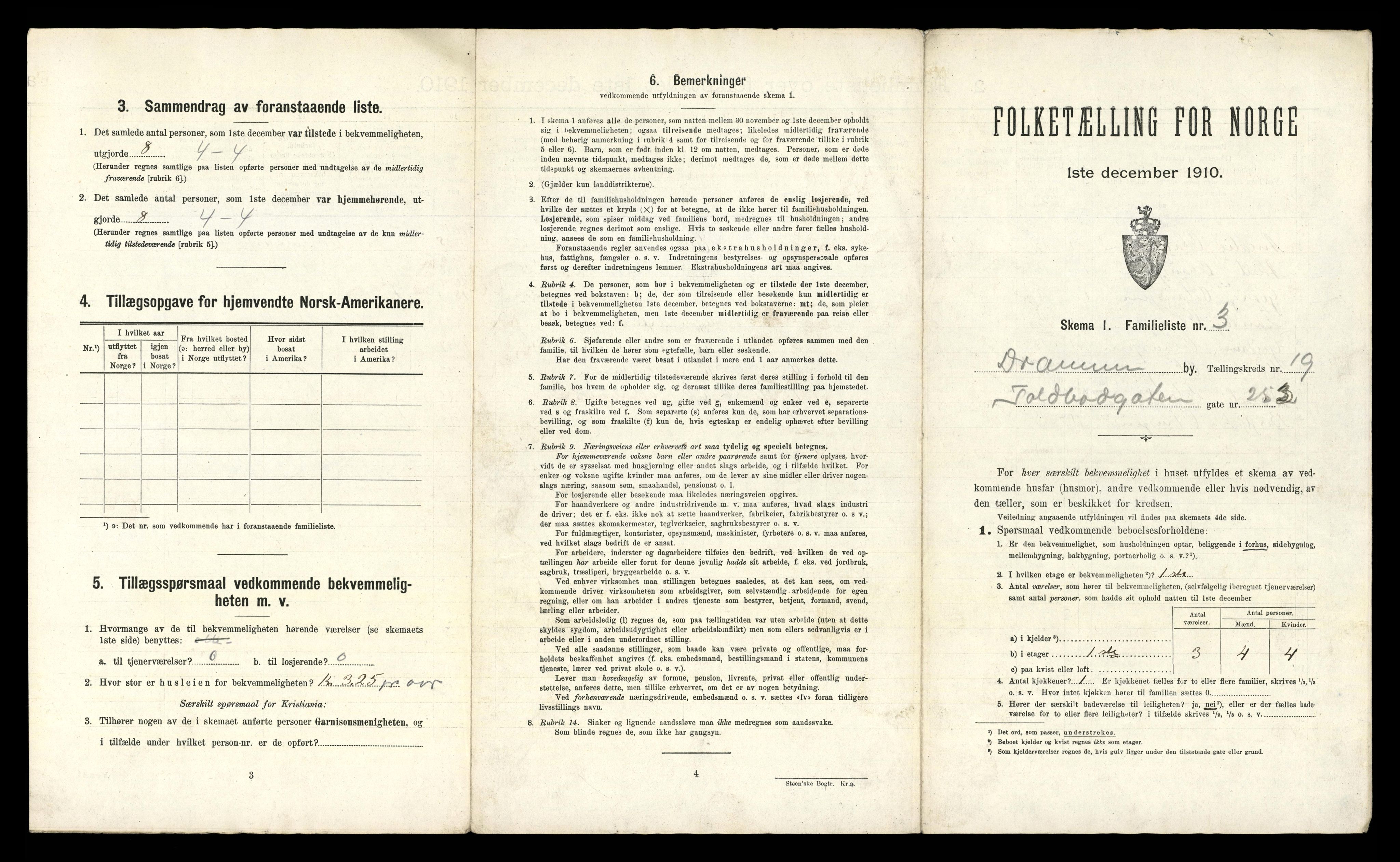 RA, 1910 census for Drammen, 1910, p. 12376