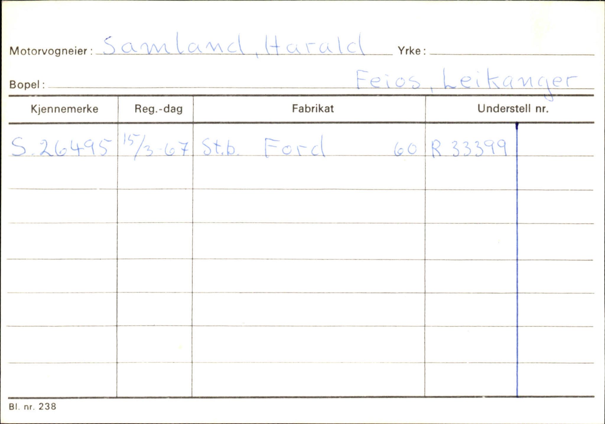 Statens vegvesen, Sogn og Fjordane vegkontor, AV/SAB-A-5301/4/F/L0126: Eigarregister Fjaler M-Å. Leikanger A-Å, 1945-1975, p. 2053