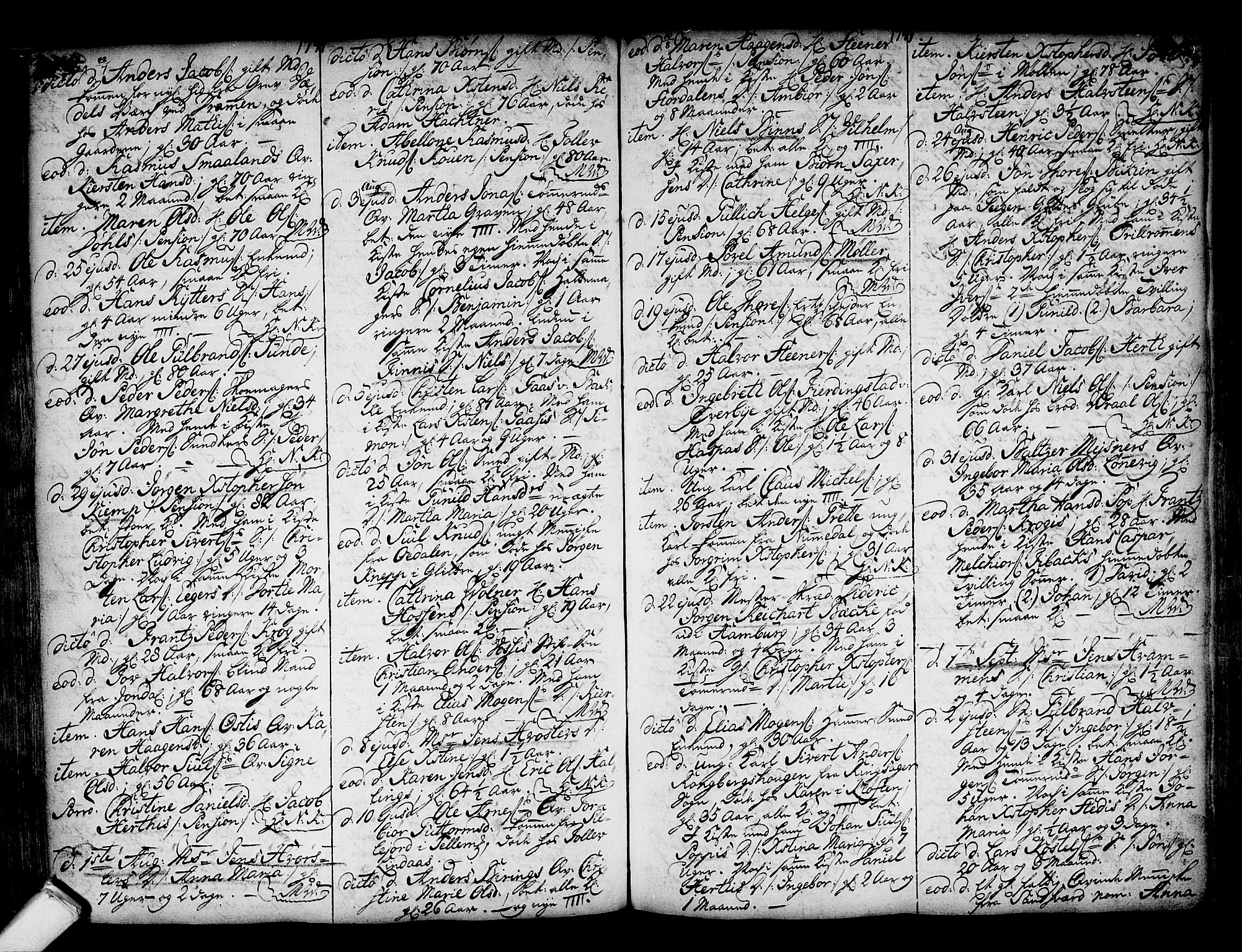 Kongsberg kirkebøker, AV/SAKO-A-22/F/Fa/L0002: Parish register (official) no. I 2, 1721-1743, p. 314-315