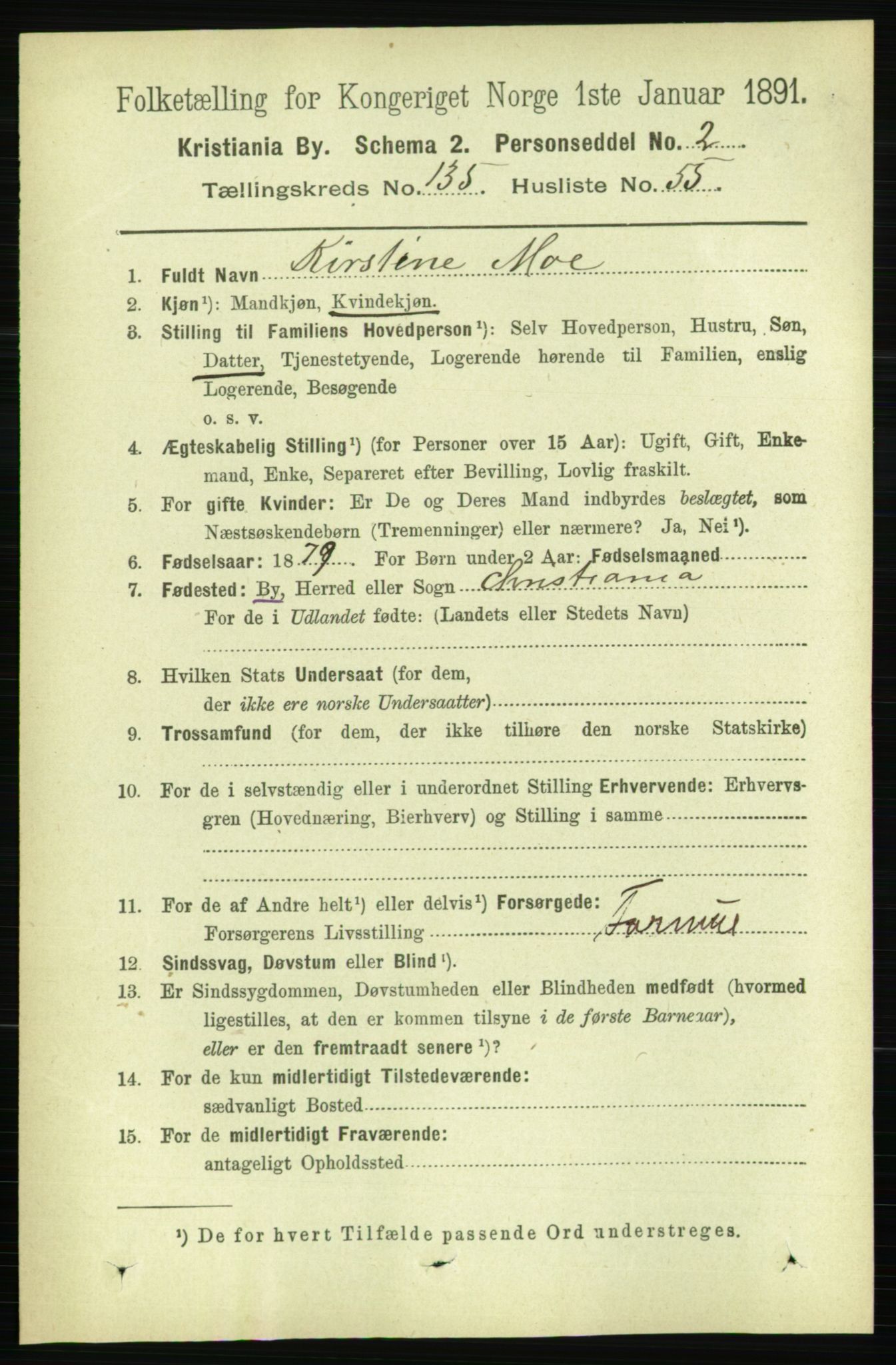 RA, 1891 census for 0301 Kristiania, 1891, p. 75156