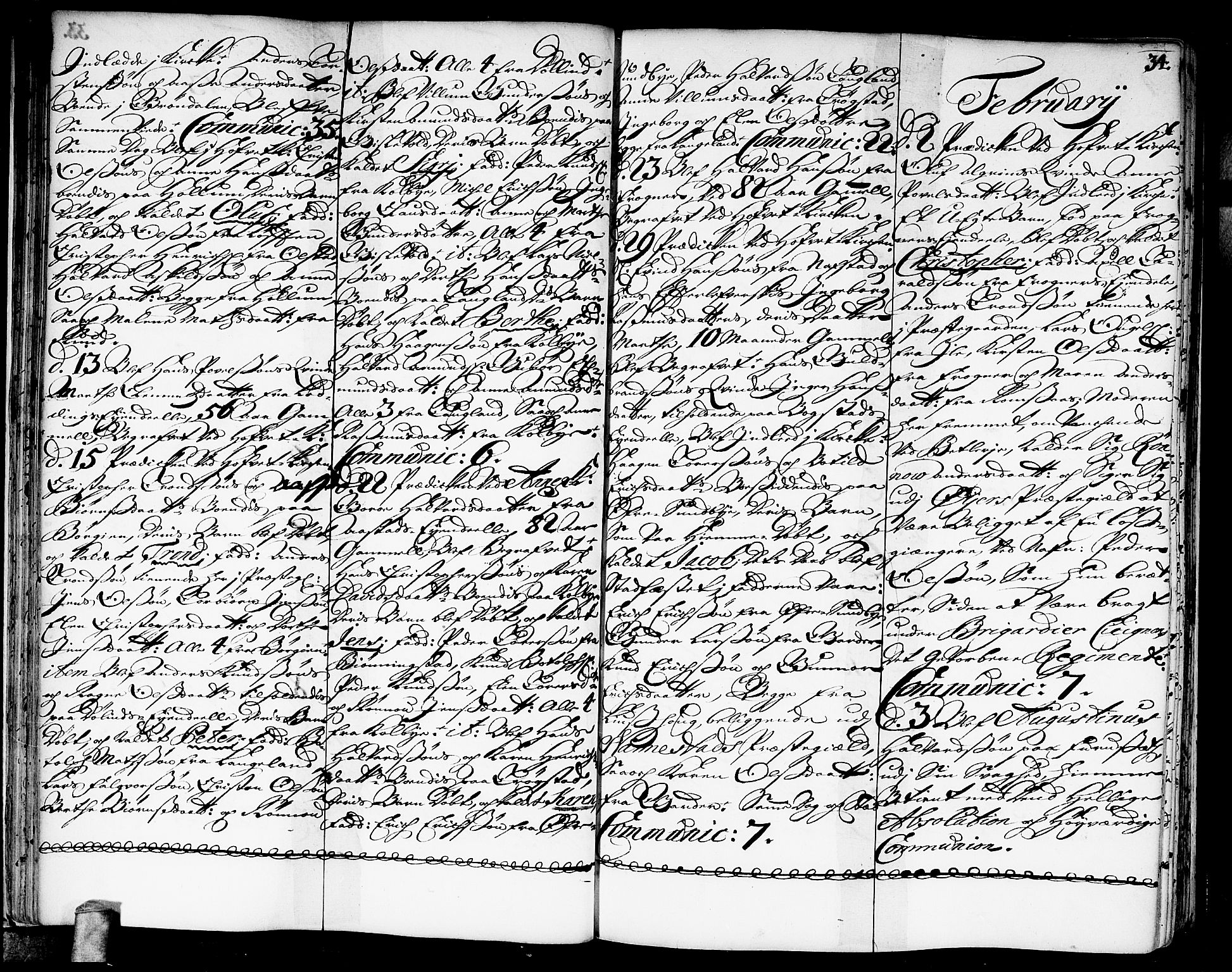 Ullensaker prestekontor Kirkebøker, AV/SAO-A-10236a/F/Fa/L0003: Parish register (official) no. I 3, 1711-1720, p. 34