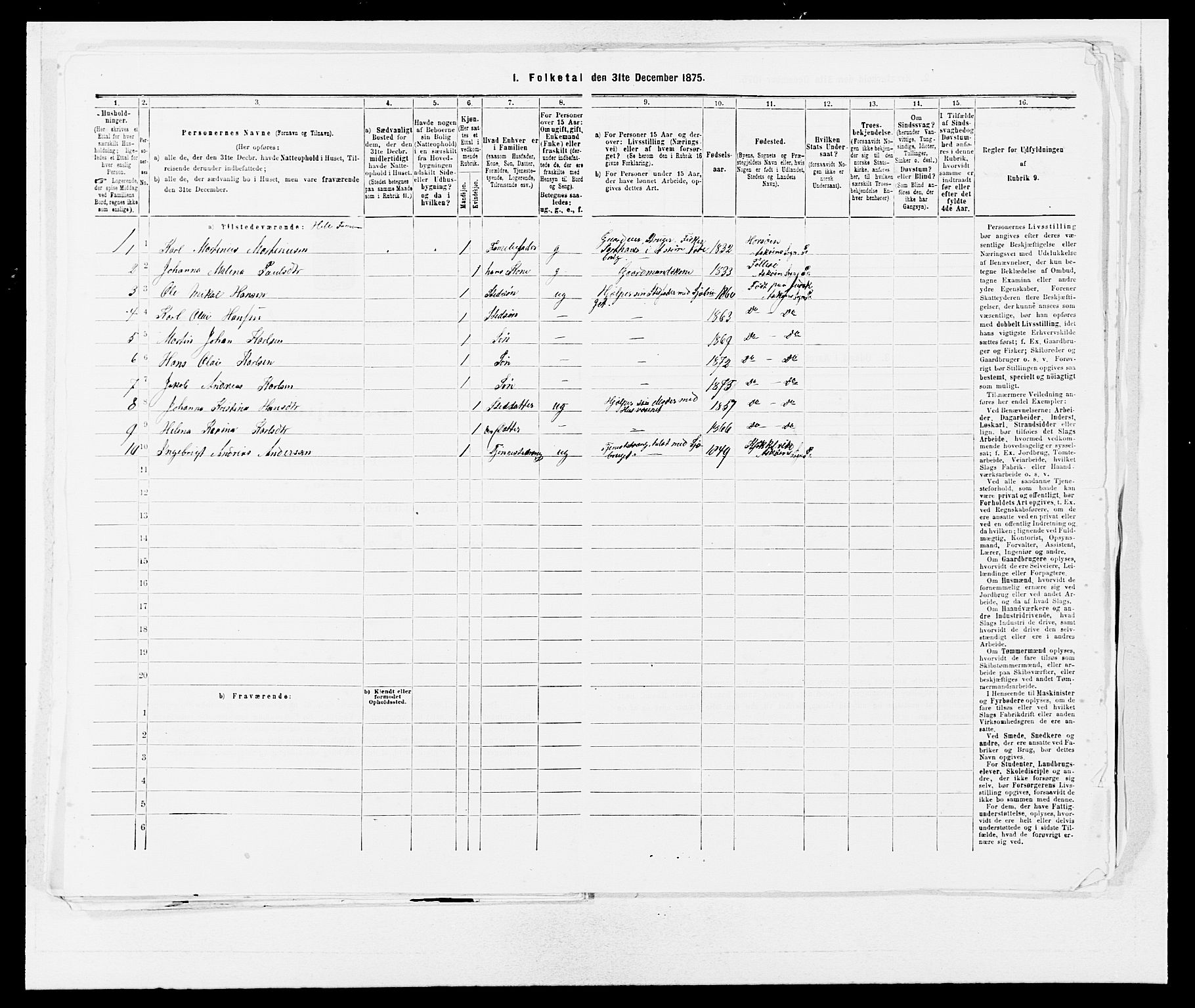 SAB, 1875 census for 1247P Askøy, 1875, p. 238