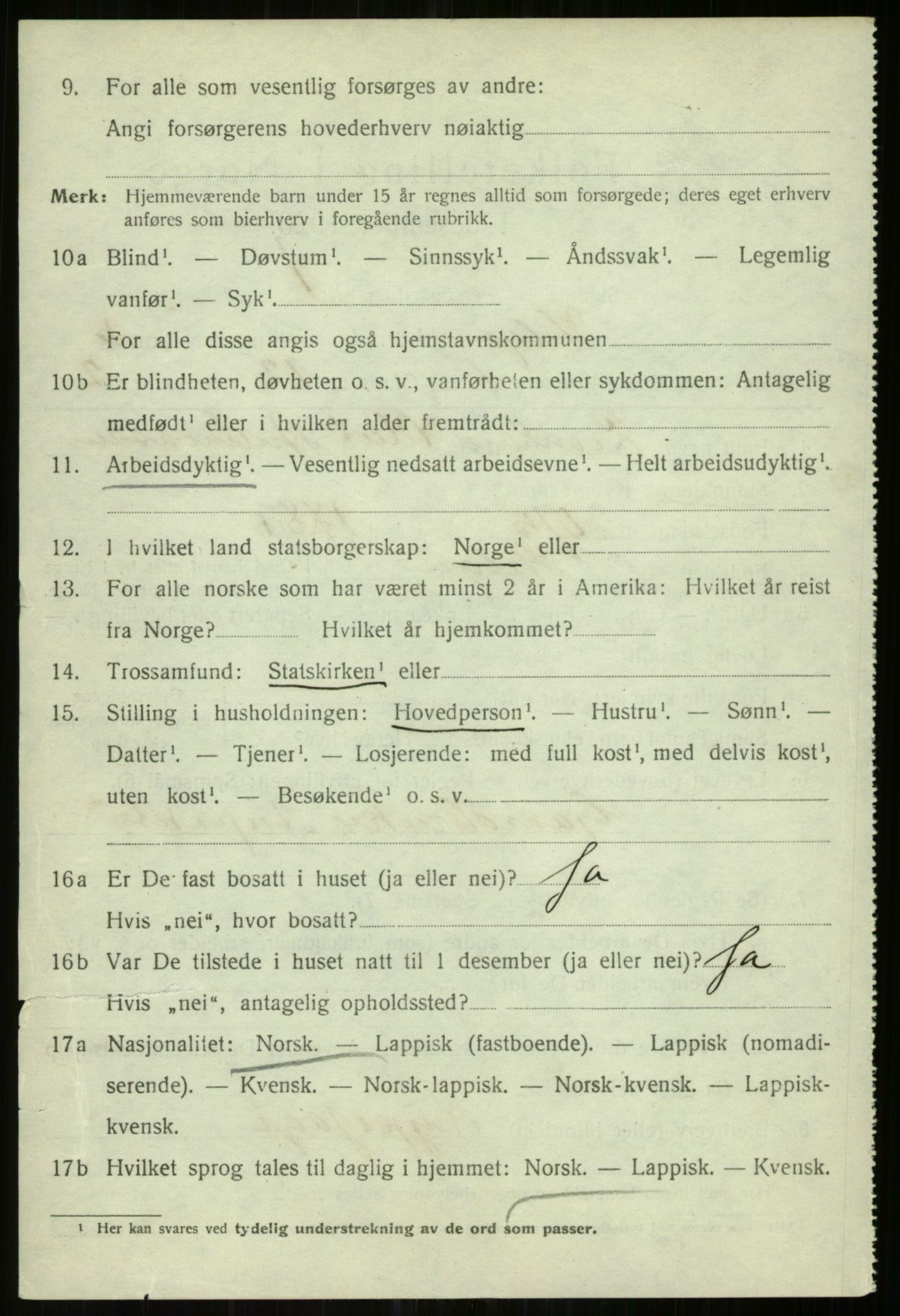 SATØ, 1920 census for Helgøy, 1920, p. 2255