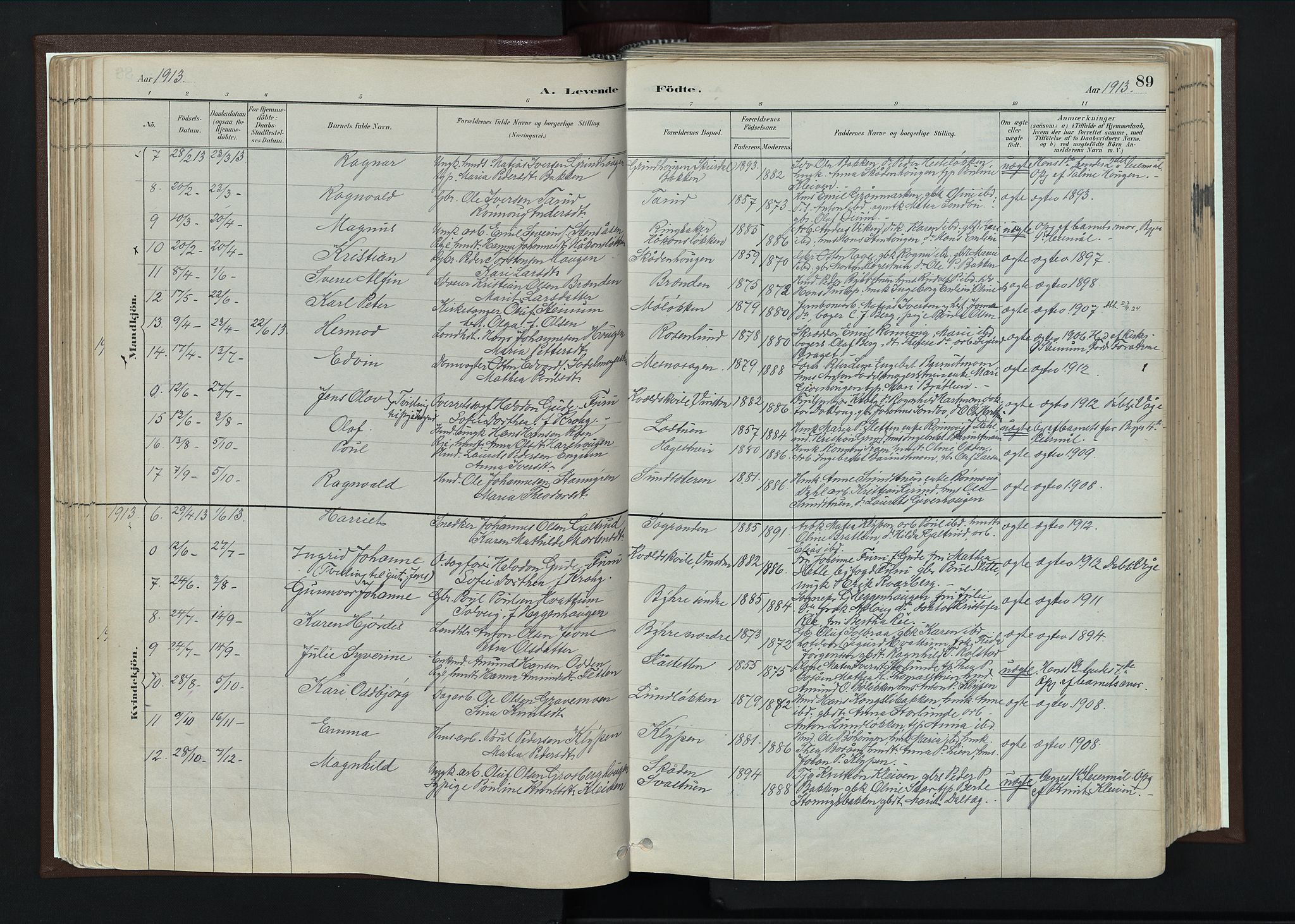 Nord-Fron prestekontor, SAH/PREST-080/H/Ha/Haa/L0004: Parish register (official) no. 4, 1884-1914, p. 89