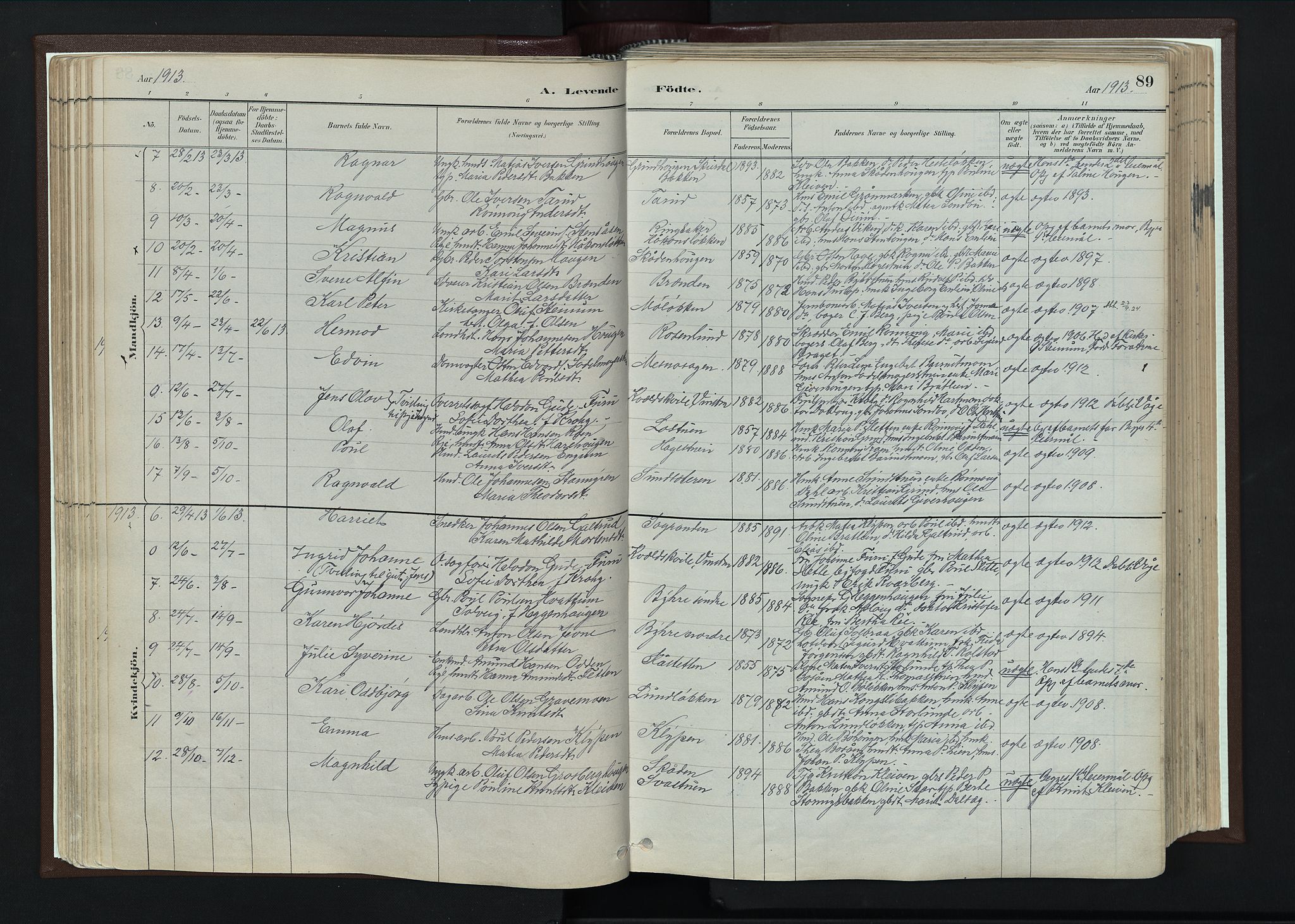 Nord-Fron prestekontor, AV/SAH-PREST-080/H/Ha/Haa/L0004: Parish register (official) no. 4, 1884-1914, p. 89