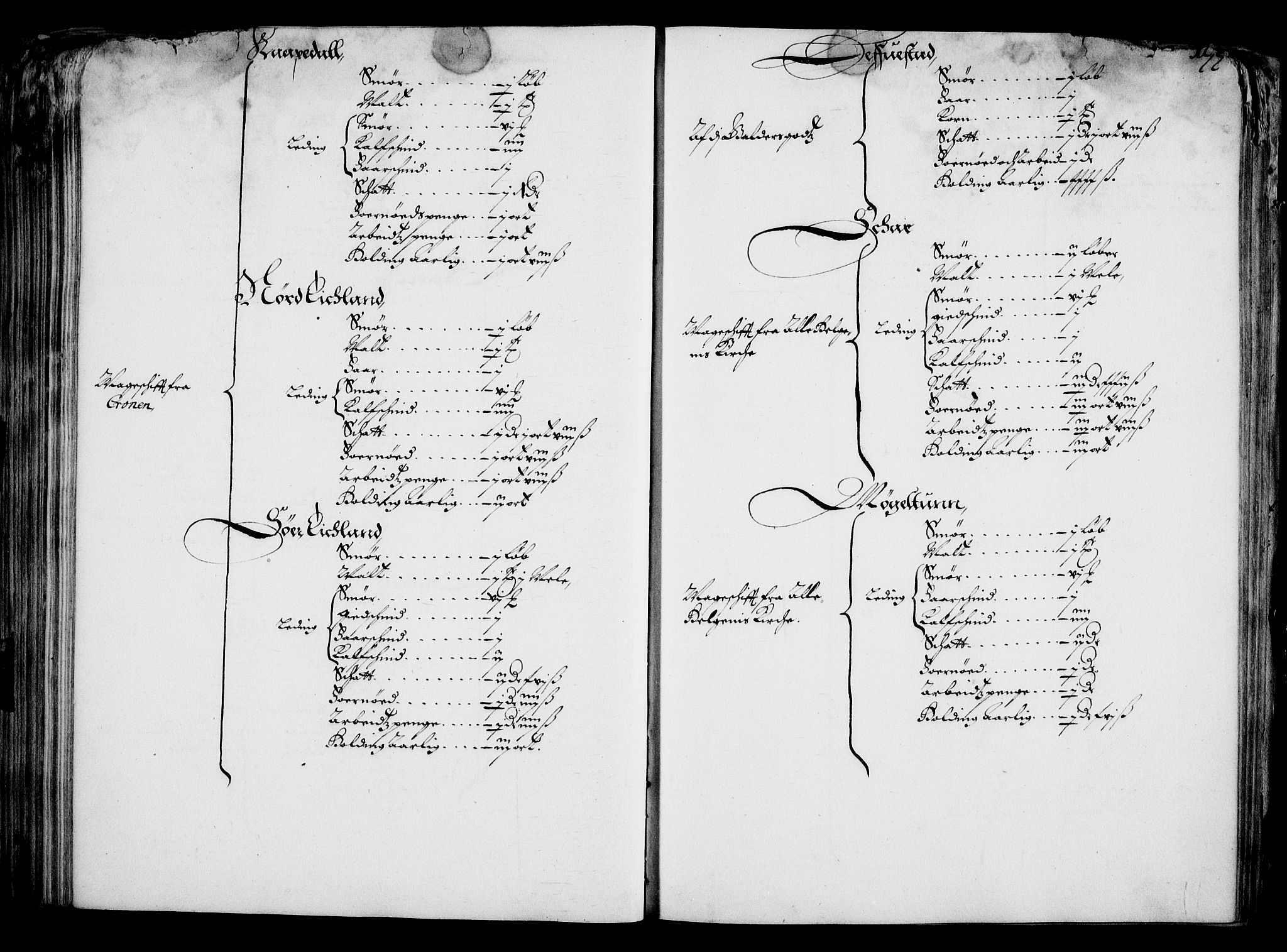 Rentekammeret inntil 1814, Realistisk ordnet avdeling, AV/RA-EA-4070/On/L0001/0001: Statens gods / [Jj 1]: Jordebok over Hannibal Sehesteds gods, 1651, p. 187