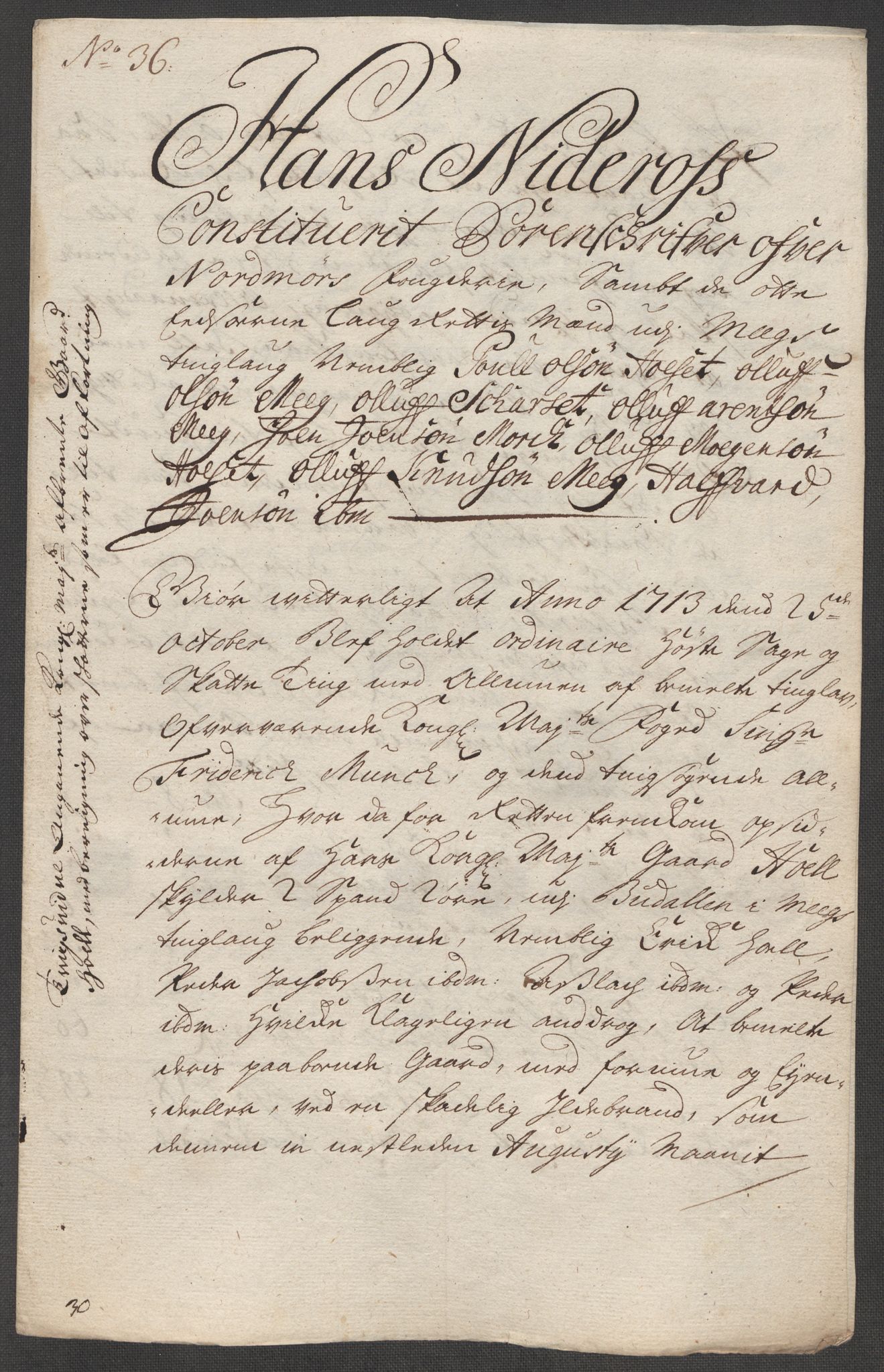 Rentekammeret inntil 1814, Reviderte regnskaper, Fogderegnskap, AV/RA-EA-4092/R56/L3747: Fogderegnskap Nordmøre, 1713, p. 210