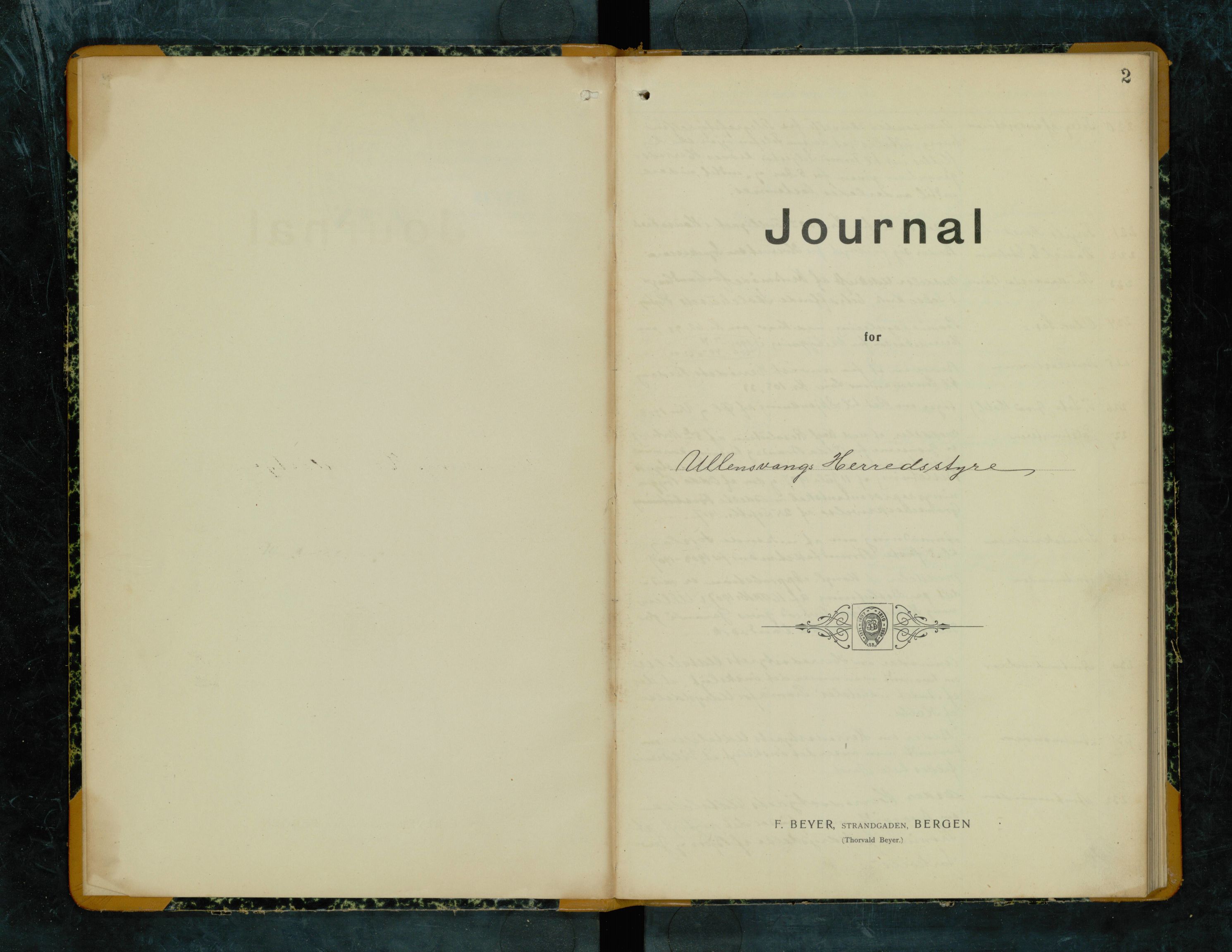 Ullensvang herad. Formannskapet , IKAH/1231b-021/C/Ca/L0003: Postjournal formannskapet , 1907-1910