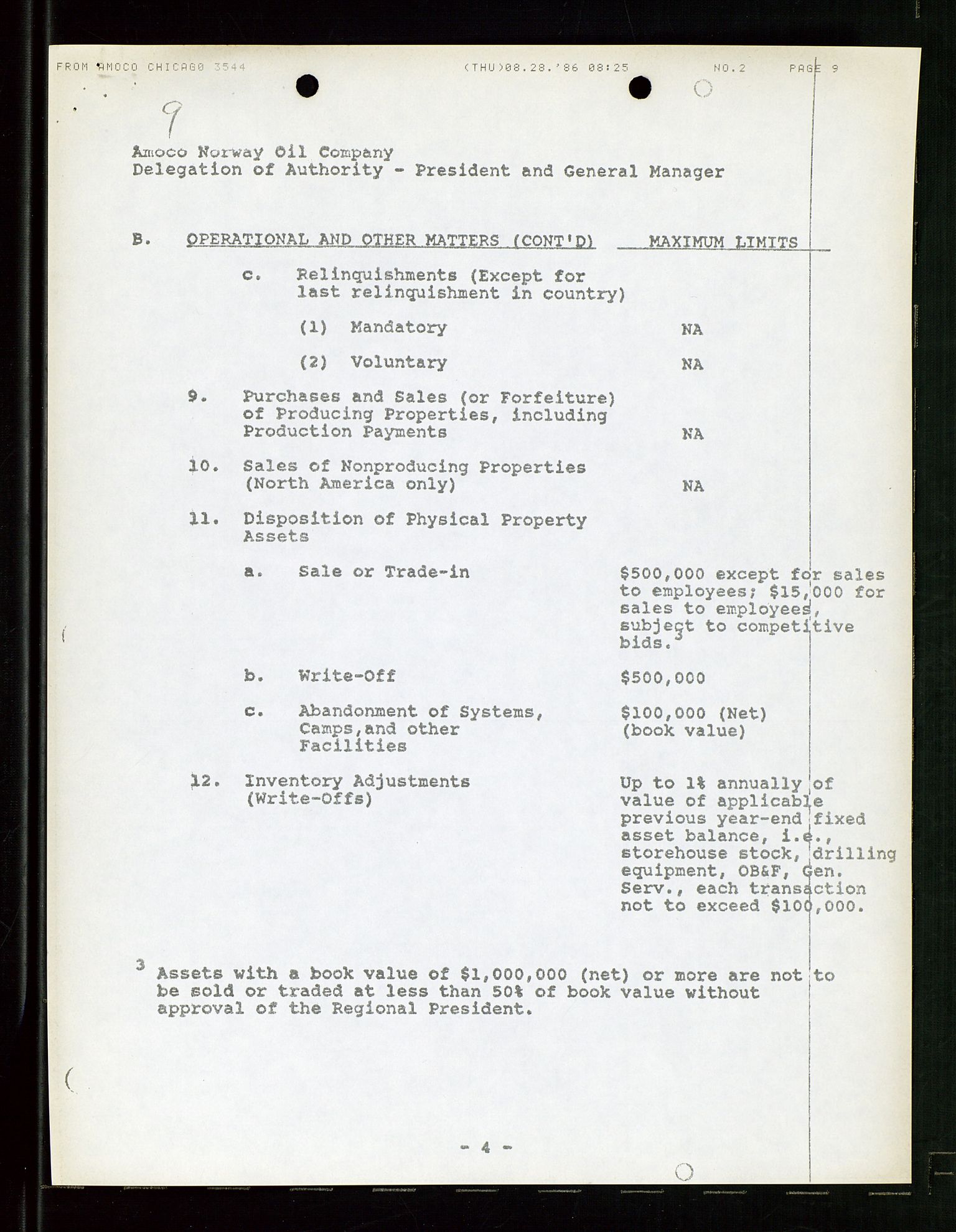 Pa 1740 - Amoco Norway Oil Company, AV/SAST-A-102405/22/A/Aa/L0001: Styreprotokoller og sakspapirer, 1965-1999, p. 73