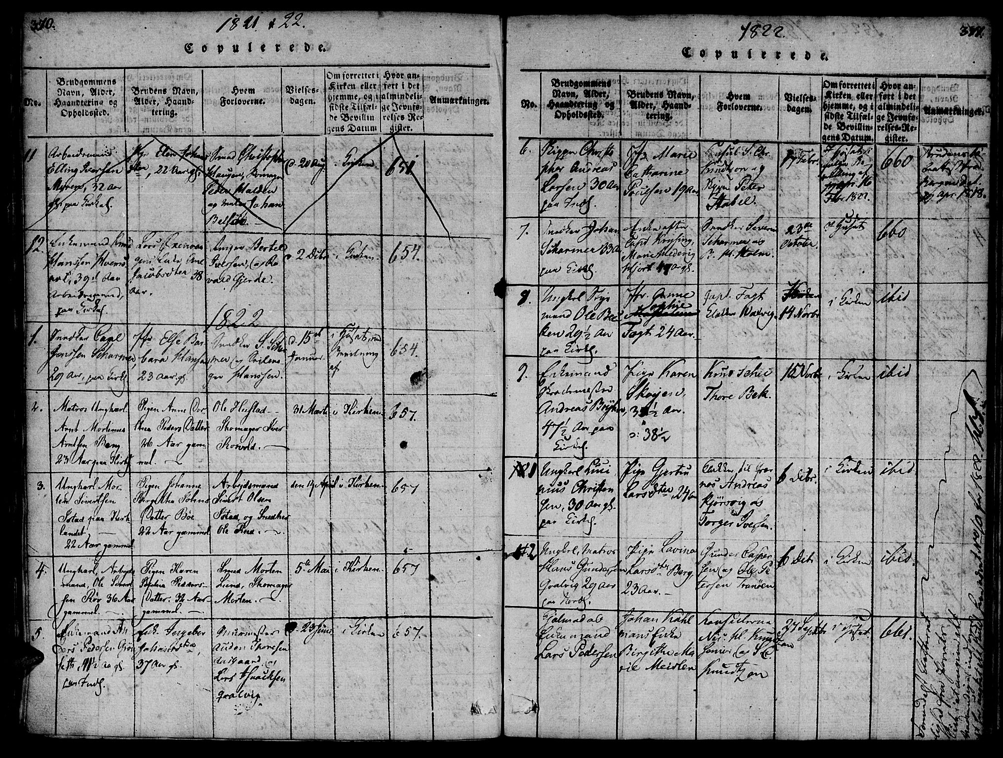 Ministerialprotokoller, klokkerbøker og fødselsregistre - Møre og Romsdal, AV/SAT-A-1454/572/L0842: Parish register (official) no. 572A05, 1819-1832, p. 370-371