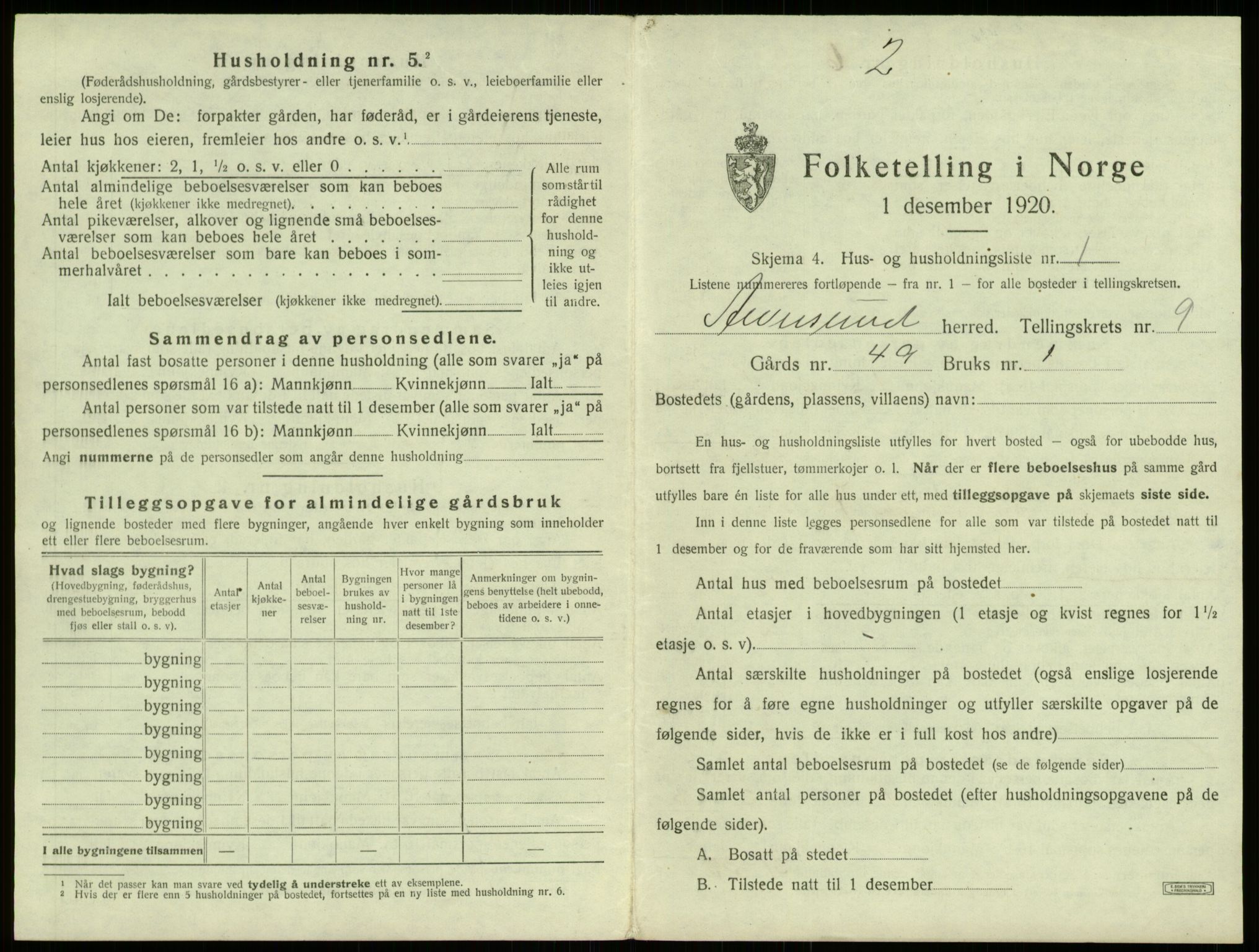 SAB, 1920 census for Alversund, 1920, p. 670