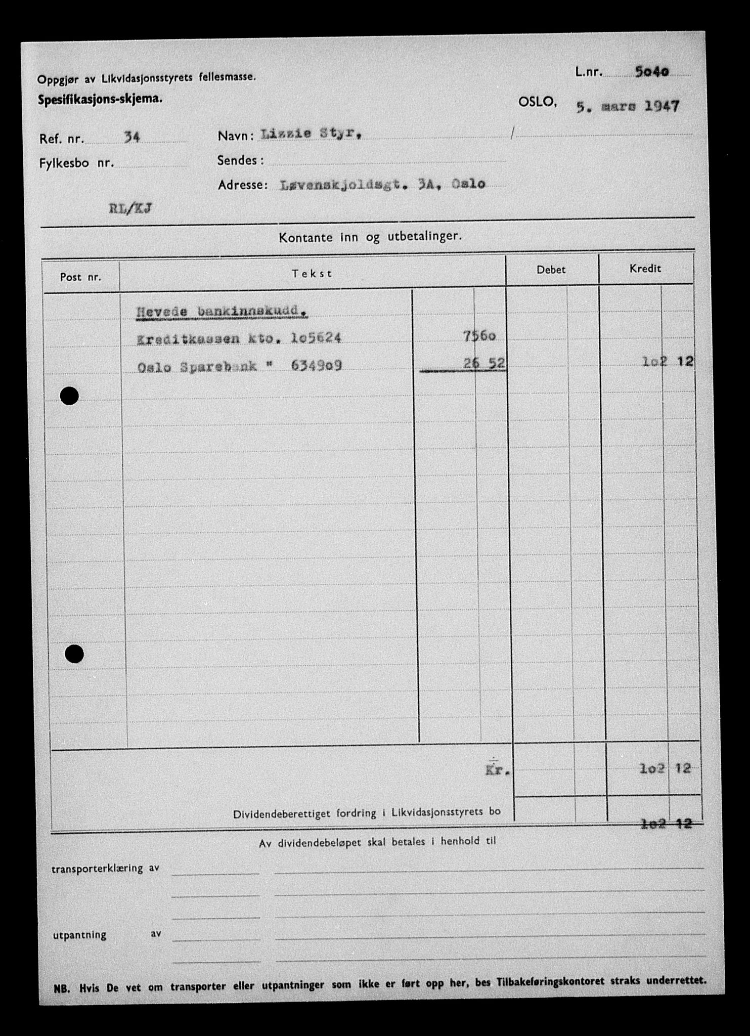 Justisdepartementet, Tilbakeføringskontoret for inndratte formuer, AV/RA-S-1564/H/Hc/Hcc/L0983: --, 1945-1947, p. 481