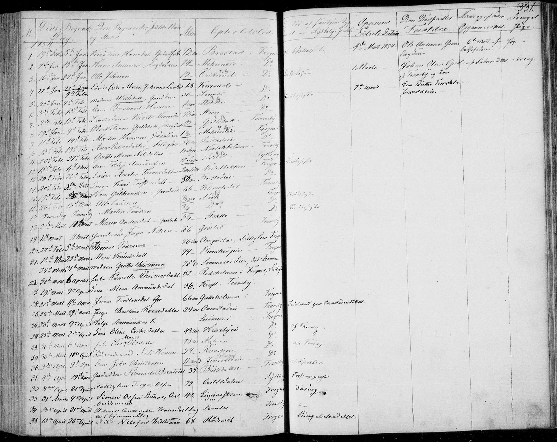 Lier kirkebøker, AV/SAKO-A-230/F/Fa/L0011: Parish register (official) no. I 11, 1843-1854, p. 331