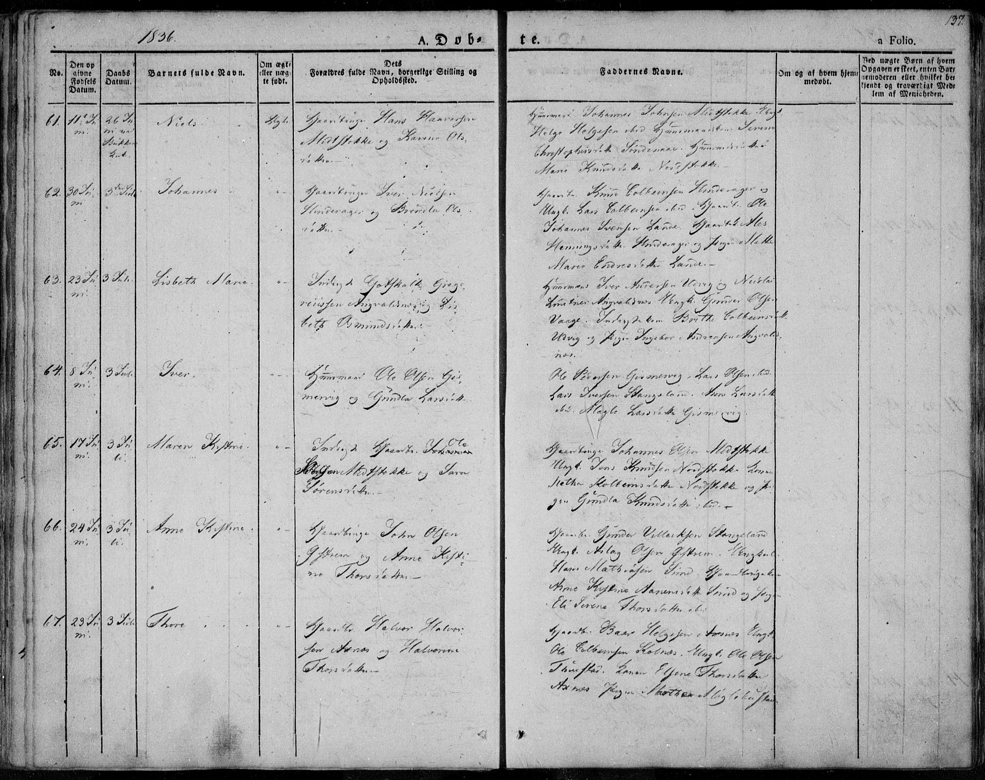 Avaldsnes sokneprestkontor, SAST/A -101851/H/Ha/Haa/L0005: Parish register (official) no. A 5.1, 1825-1841, p. 137