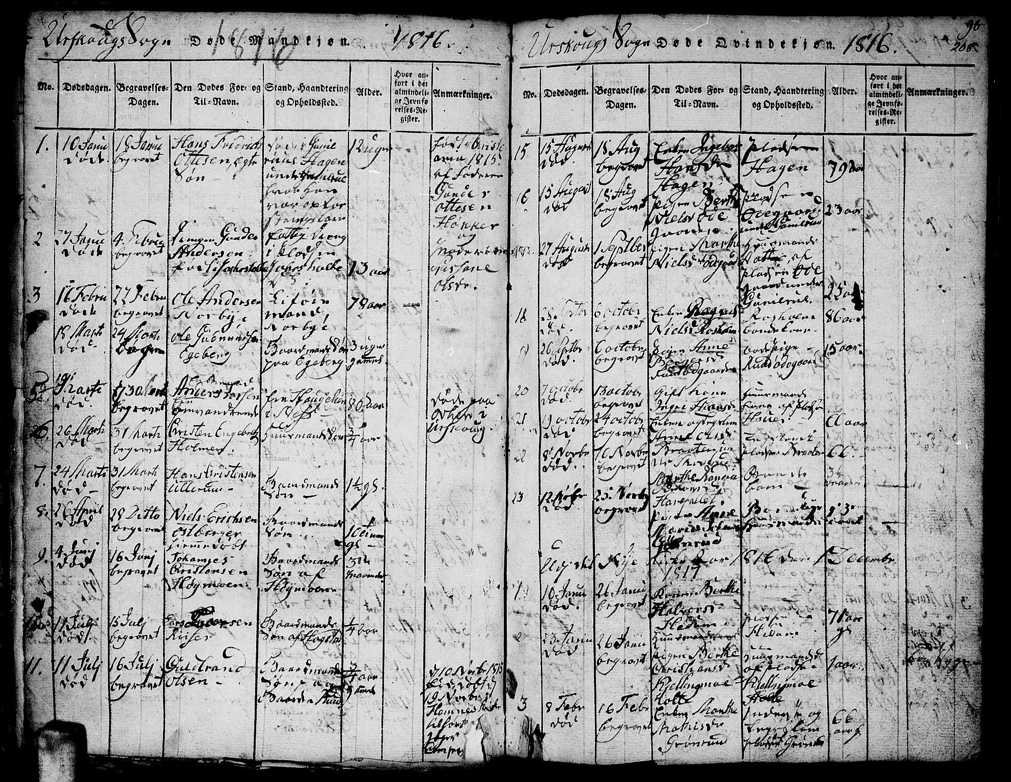 Aurskog prestekontor Kirkebøker, SAO/A-10304a/F/Fa/L0005: Parish register (official) no. I 5, 1814-1829, p. 208