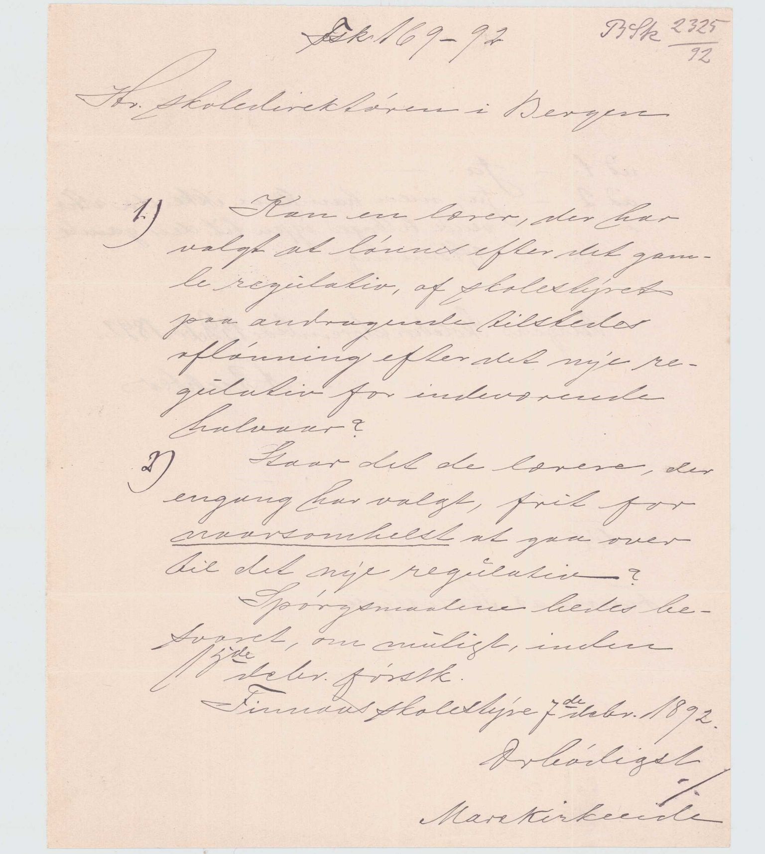 Finnaas kommune. Skulestyret, IKAH/1218a-211/D/Da/L0001/0002: Kronologisk ordna korrespondanse / Kronologisk ordna korrespondanse , 1890-1892, p. 141